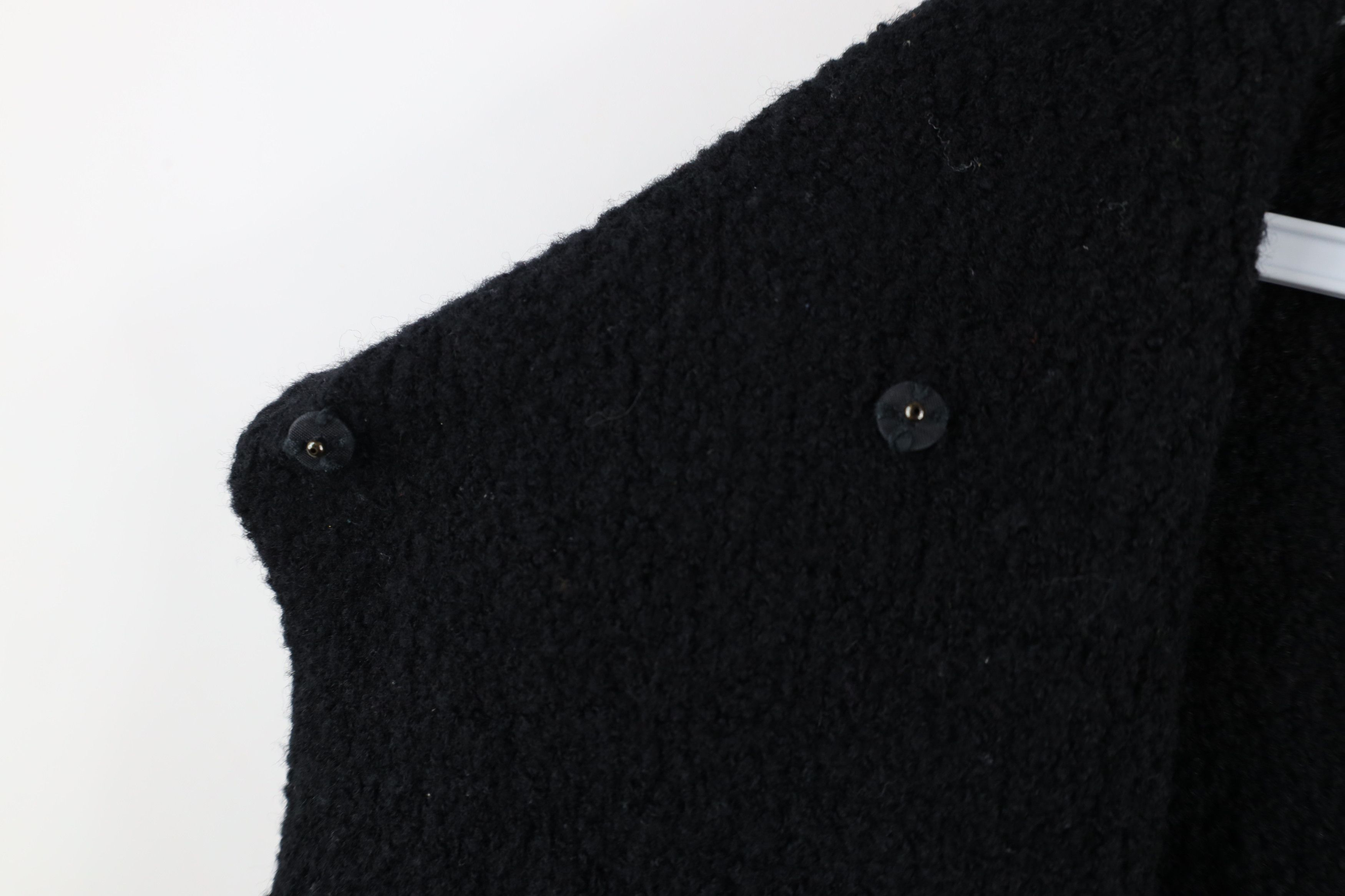 Eileen Fisher × Vintage Eileen Fisher Wool Collared Top Button Sweater Black Size M / US 6-8 / IT 42-44 - 7 Thumbnail