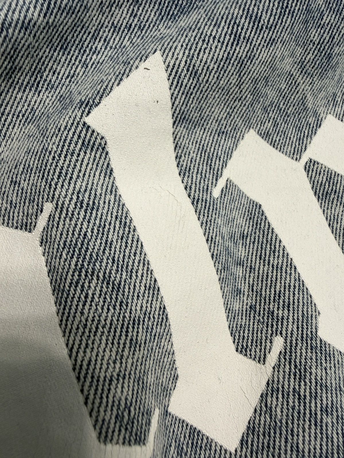 Palm Angels Palm Angels Logo Over Denim Jacket Blue White Size US M / EU 48-50 / 2 - 5 Thumbnail