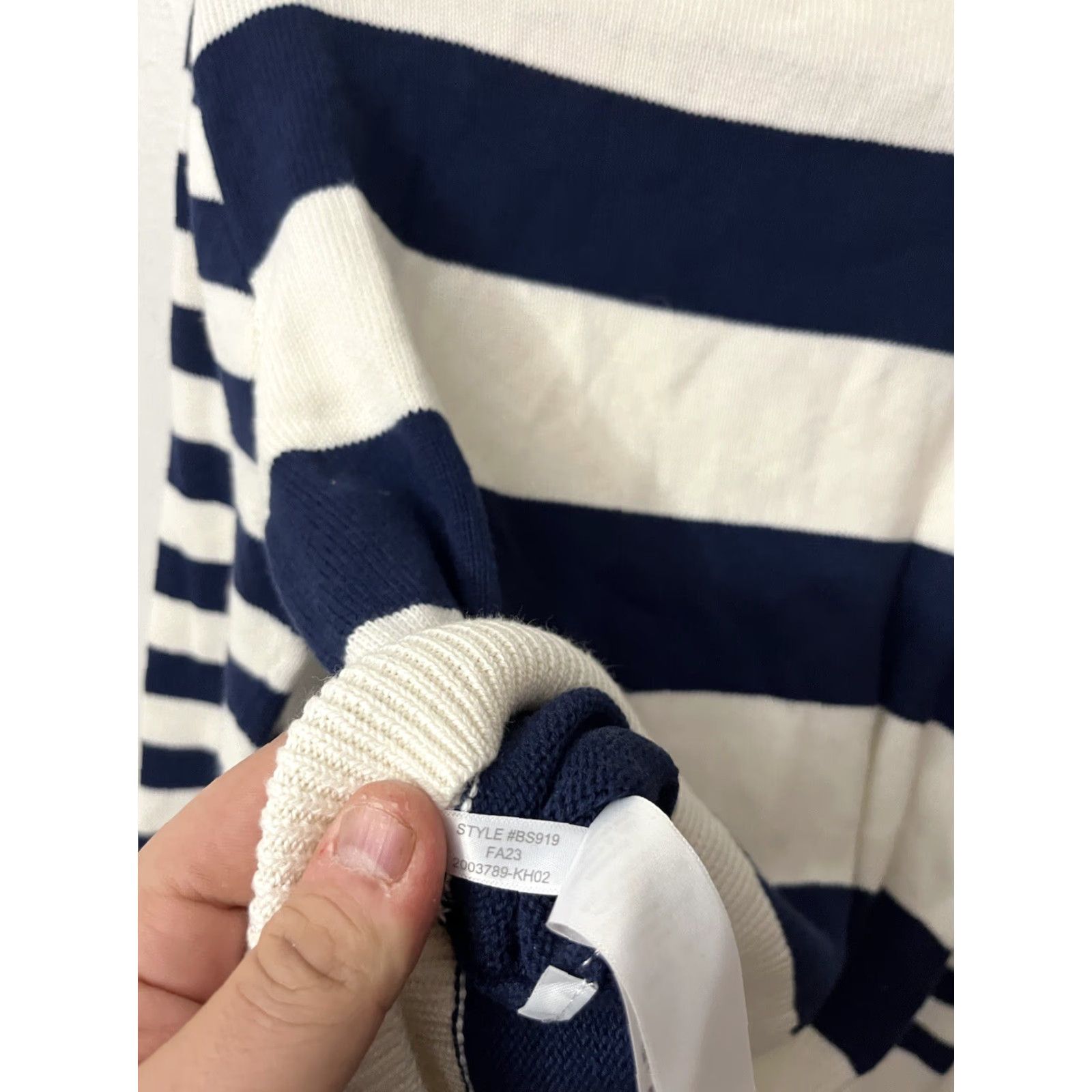 J.Crew VINTAGE J.CREW Nautical Striped Sweater Shirt Women Medium White Blue Express Shipping Size M / US 6-8 / IT 42-44 - 4 Thumbnail
