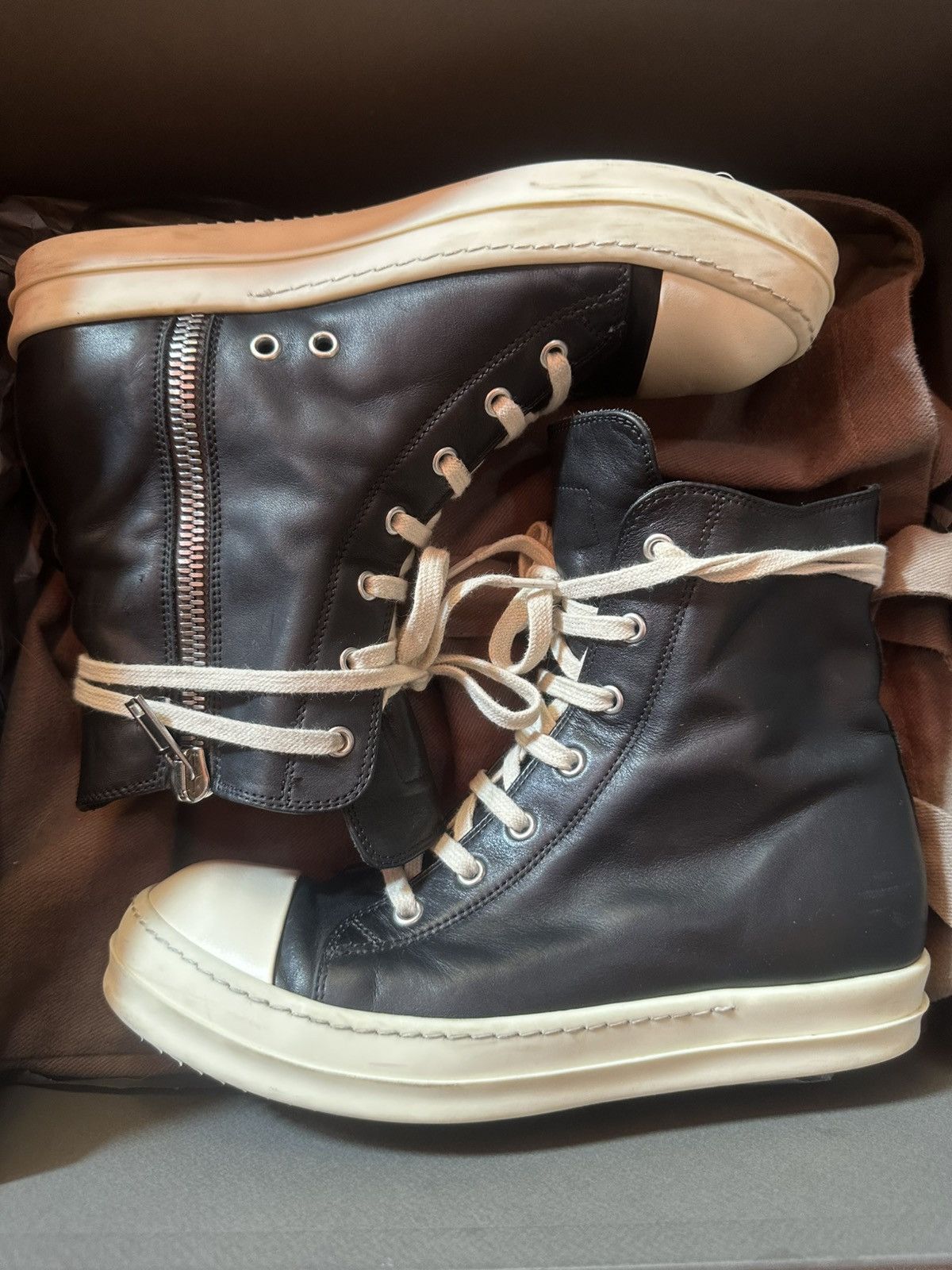 Rick Owens Rick Owens High Top Leather Size US 8 / EU 41 - 11 Thumbnail