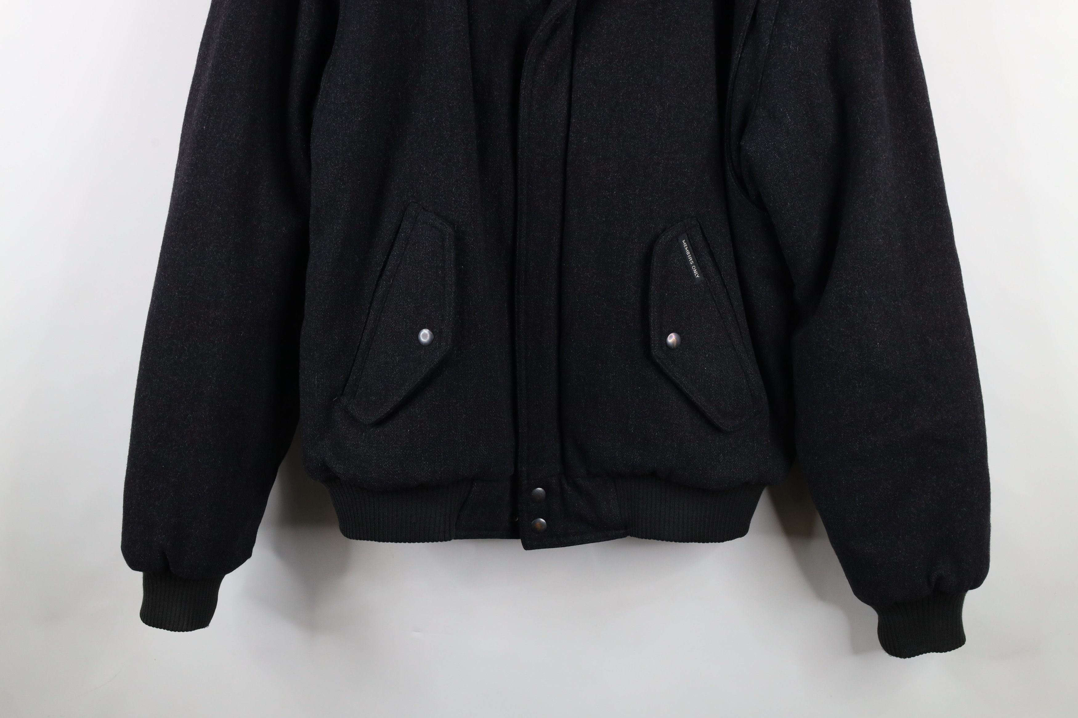 Members Only × Vintage Vintage 80s 90s Members Only Full Zip Bomber Jacket Gray Size US XL / EU 56 / 4 - 3 Thumbnail
