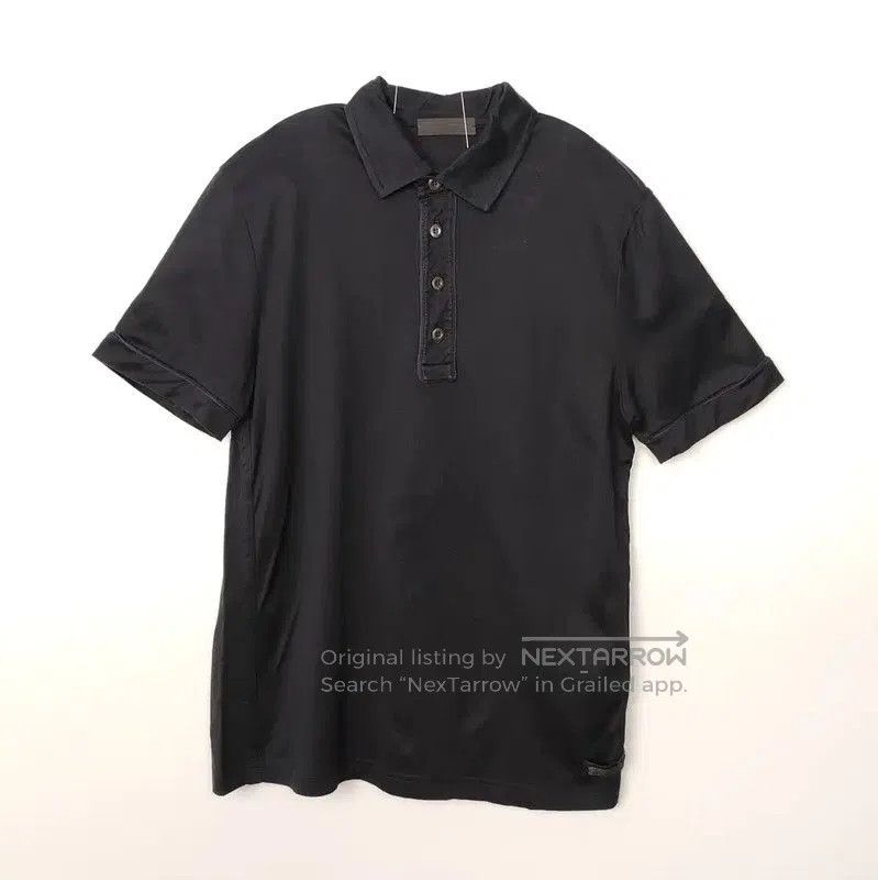 Prada Prada Black Cotton Men's Polo Shirt. Size US S / EU 44-46 / 1 - 1 Thumbnail