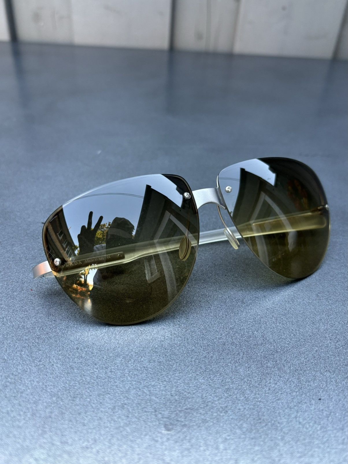 Prada × Vintage S/S 2000 Prada Sunglasses SPR 73A Rimless Vintage Prada Y2K Size ONE SIZE - 19 Thumbnail