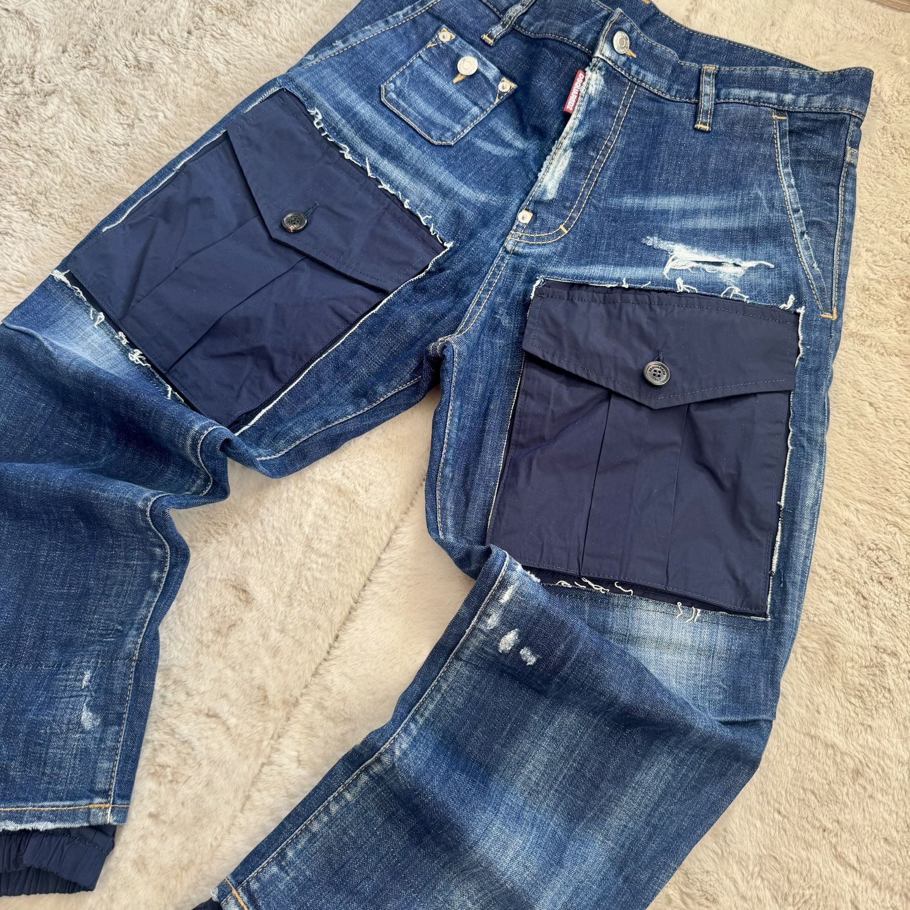 Dsquared2 Dsquared2 Cargo Jeans w/ Nylon Pockets – Size 48 (M) Size US 32 / EU 48 - 2 Thumbnail