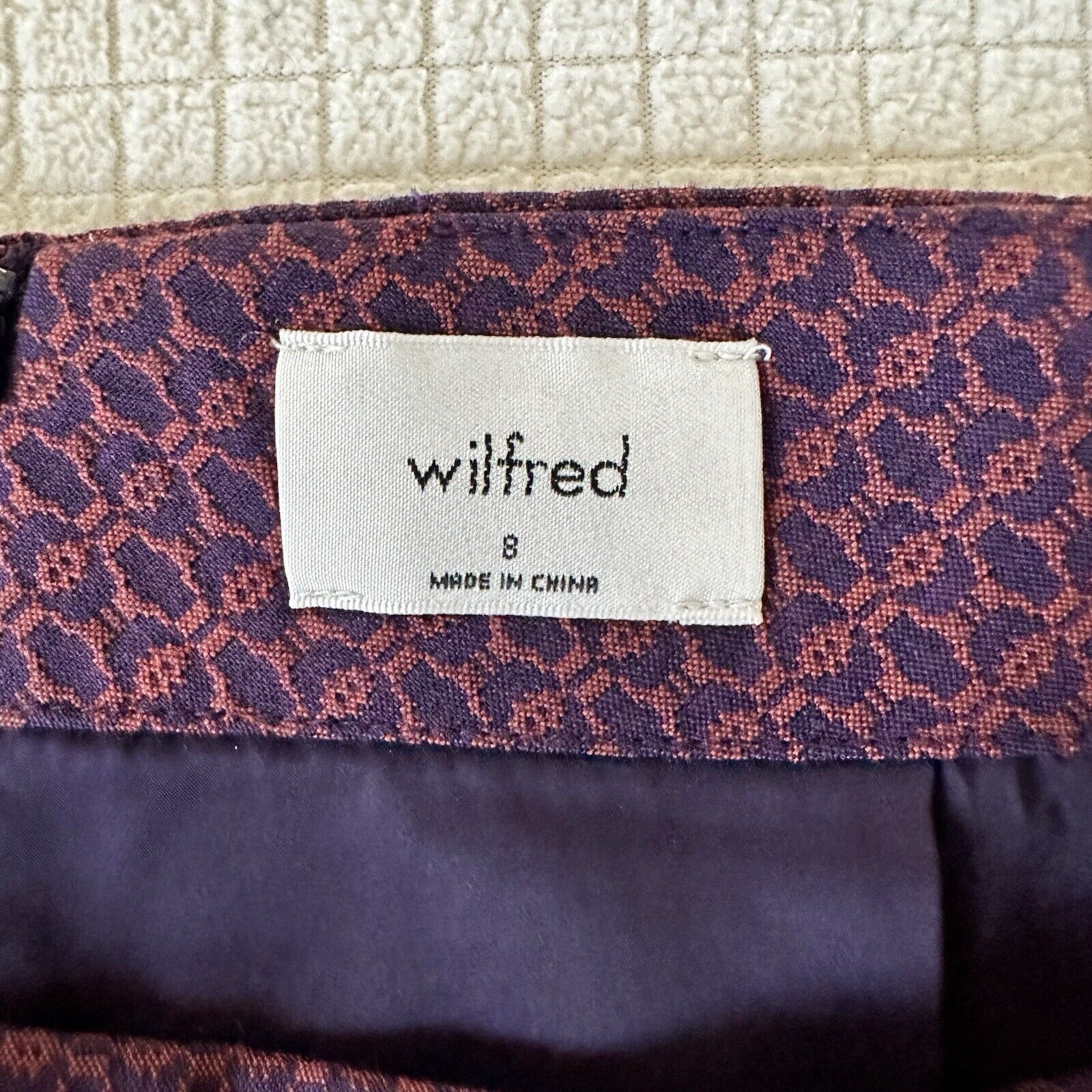Aritzia Aritzia Wilfred A Line Mini Skirt Purple Burgundy Size 8 Size 28" / US 6 / IT 42 - 6 Thumbnail