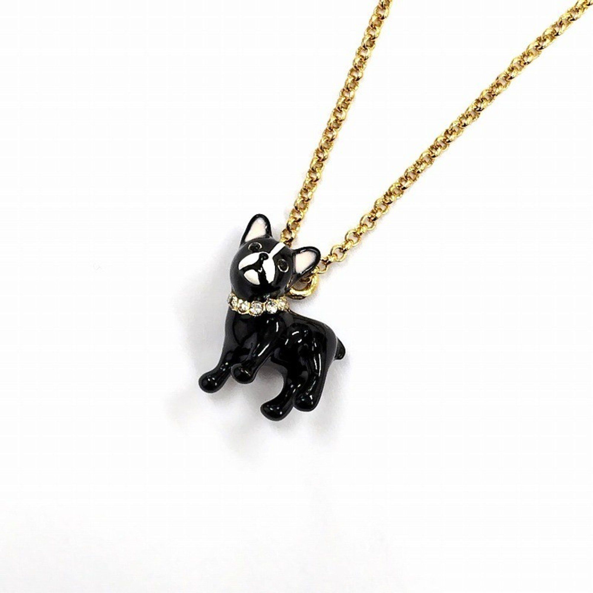 Kate Spade Kate Spade Plated Macherie Antoine Dog Necklace Pendant Rhinestone JA-75 Size ONE SIZE - 1 Thumbnail