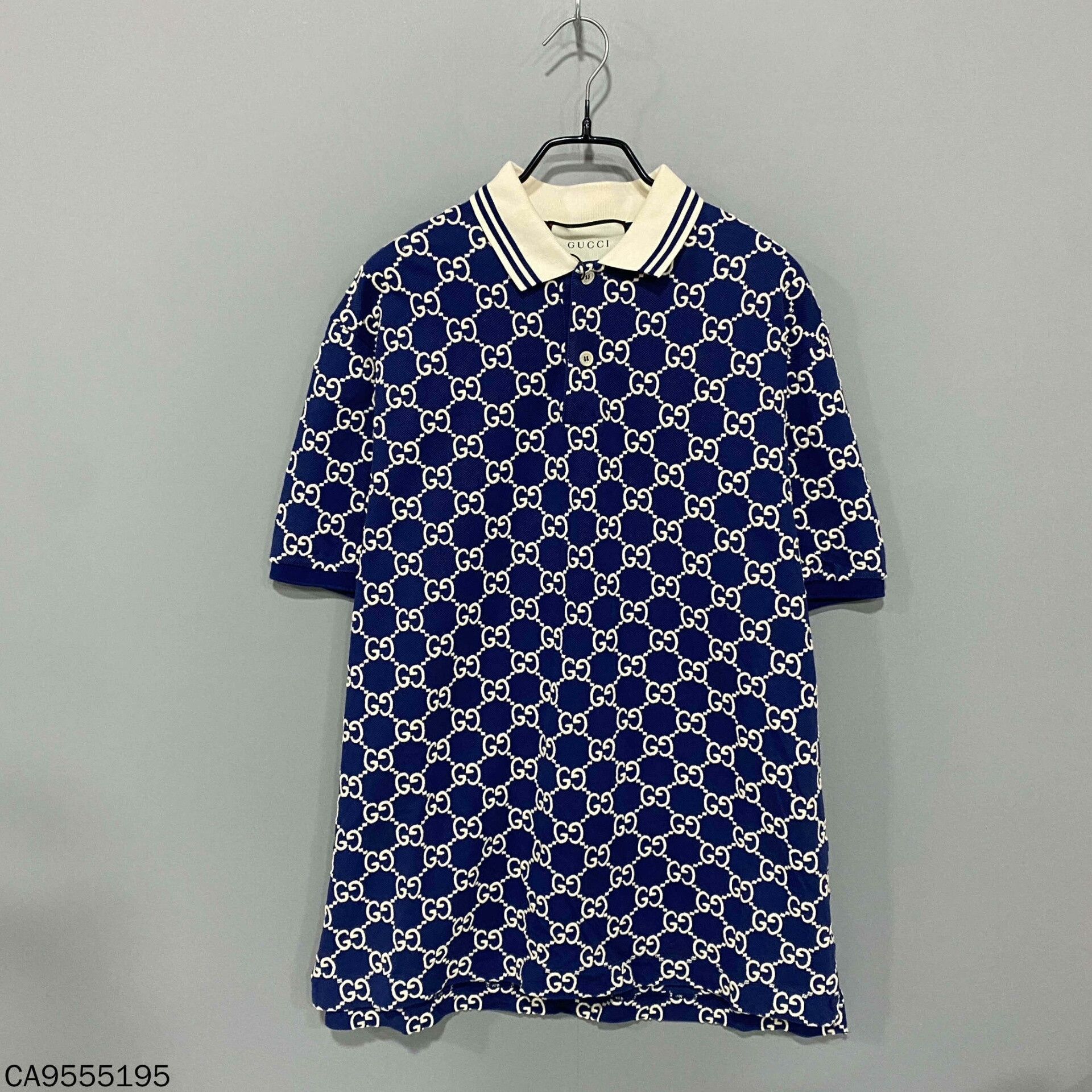 Gucci Embroidered GG Blue Short Sleeve Gucci Size US M / EU 48-50 / 2 - 1 Thumbnail