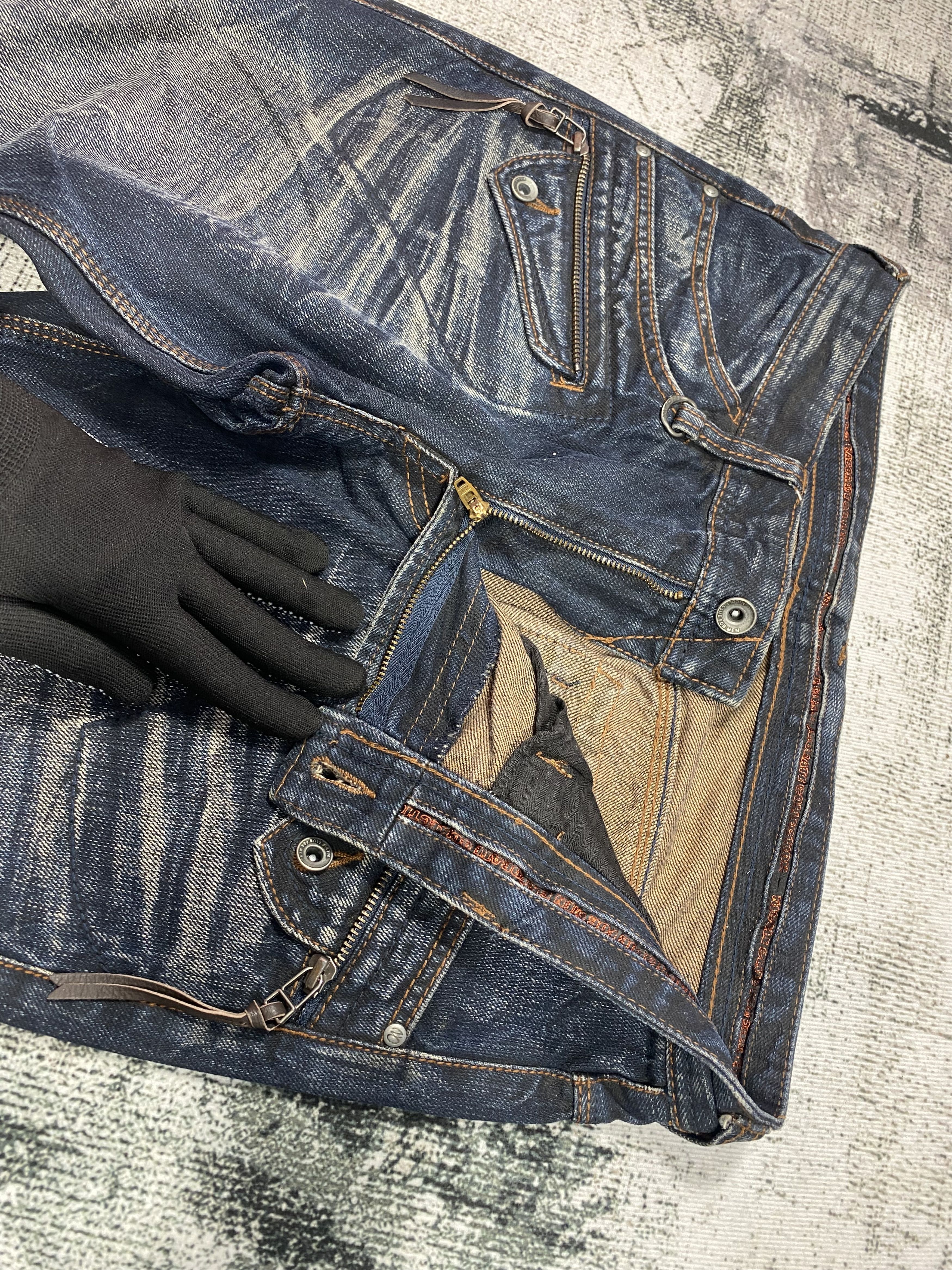 Japanese Brand × Nicole Club Japanese Bootcut Pants Rusty Whiskers Distressed Denim Size US 32 / EU 48 - 5 Thumbnail