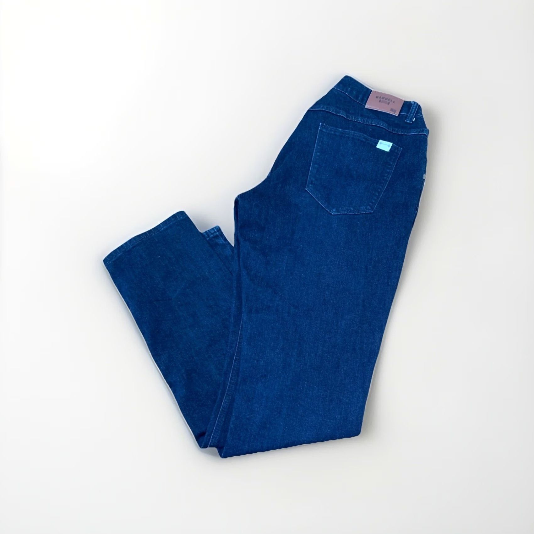 Vintage Barbell Jeans Dark Wash Slim Denim Blue 36 Men’s 12521 Regular Slim Straight Pockets Stretch Cotton Blend Barbell Size US 36 / EU 52 - 2 Thumbnail