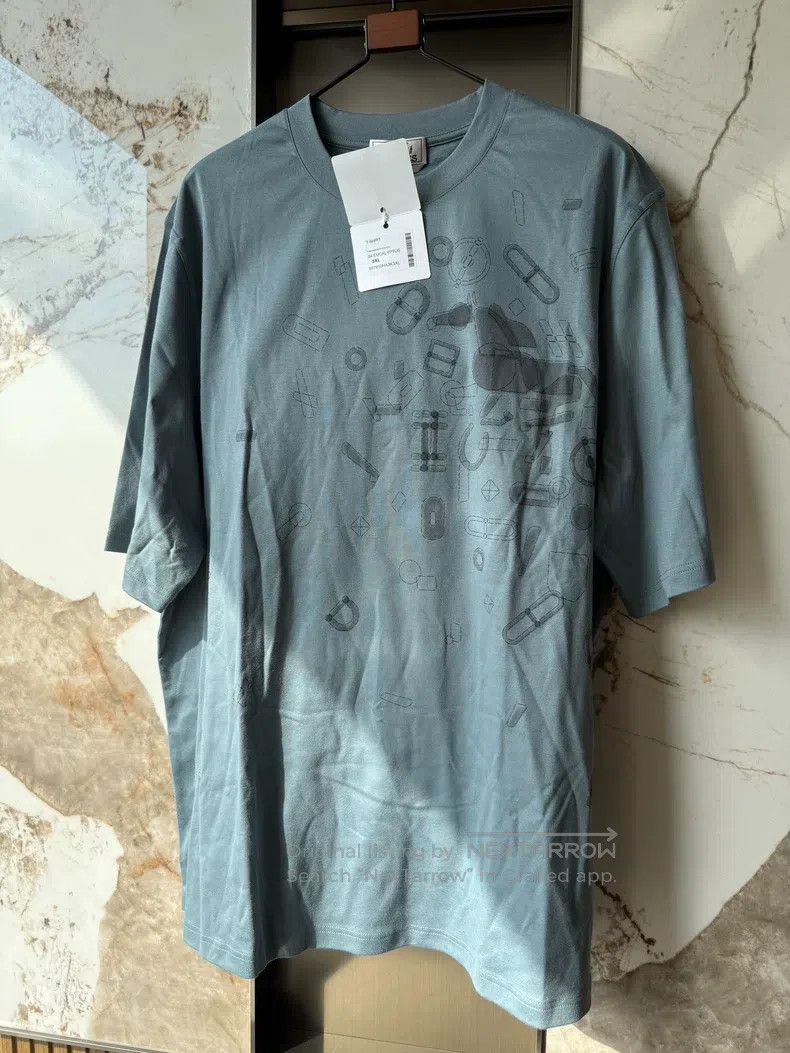 Hermes Hermes size 3XL Spring-summer men's round-neck short-sleeve Size US S / EU 44-46 / 1 - 3 Thumbnail
