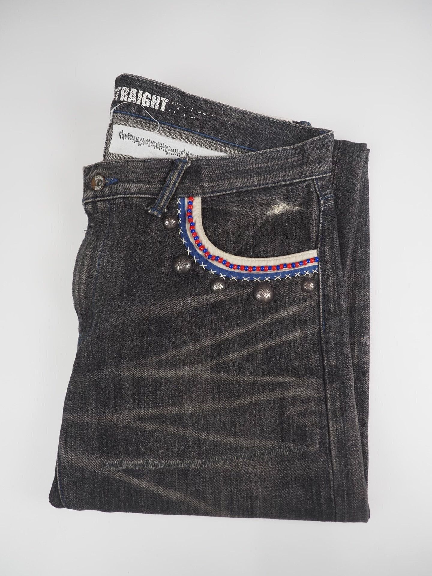 パンツ NEIGHBORHOOD BEADED SAVAGE NARROW NEIGHBORHOOD - 212 Savage Washed Narrow Jeans | HBX