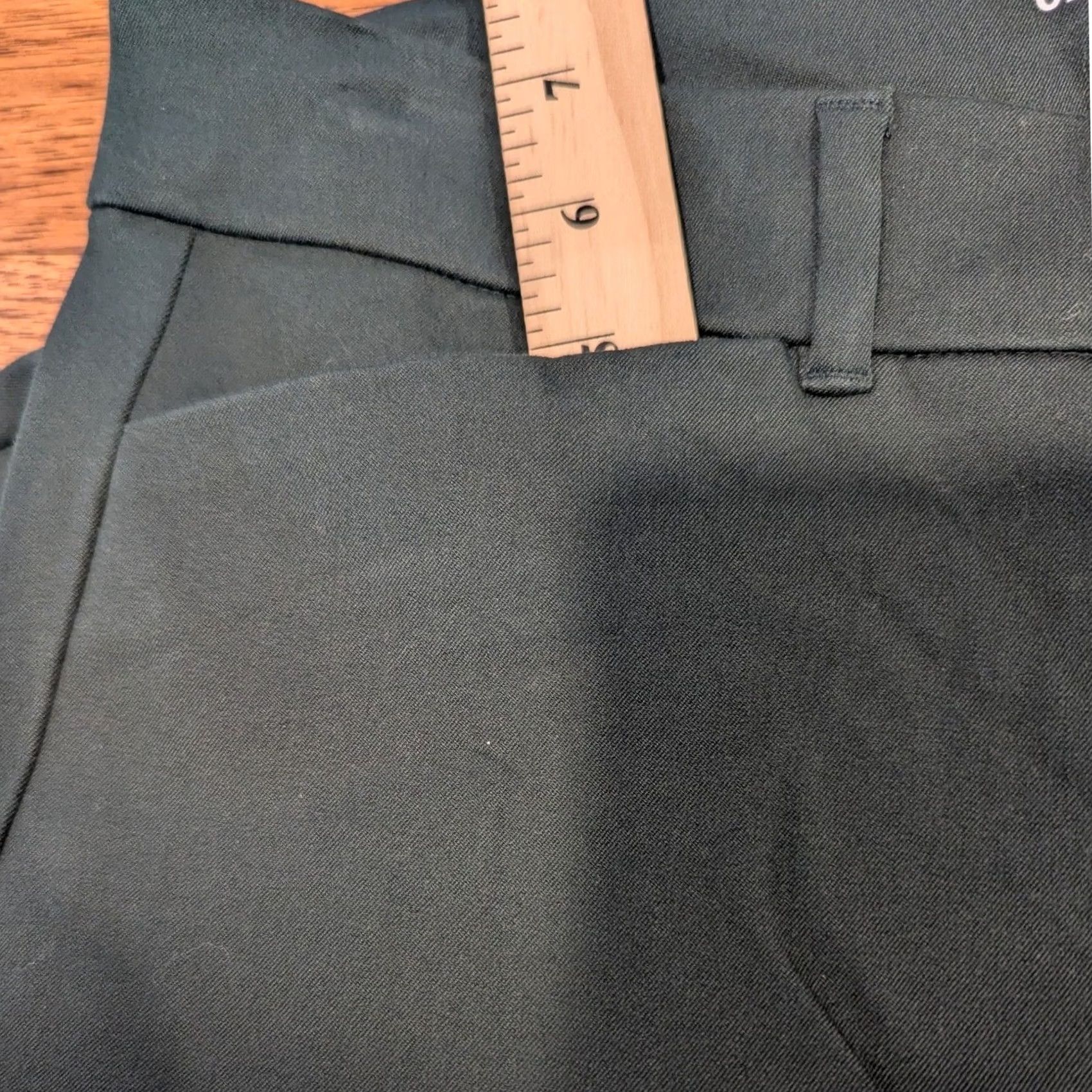 Old Navy Old Navy Pixie High Rise Pants Women's 12P Green Secret Pockets Slim Workwear Casual Tapered Twill Stretch Size 34" / US 12 / IT 48 - 7 Thumbnail