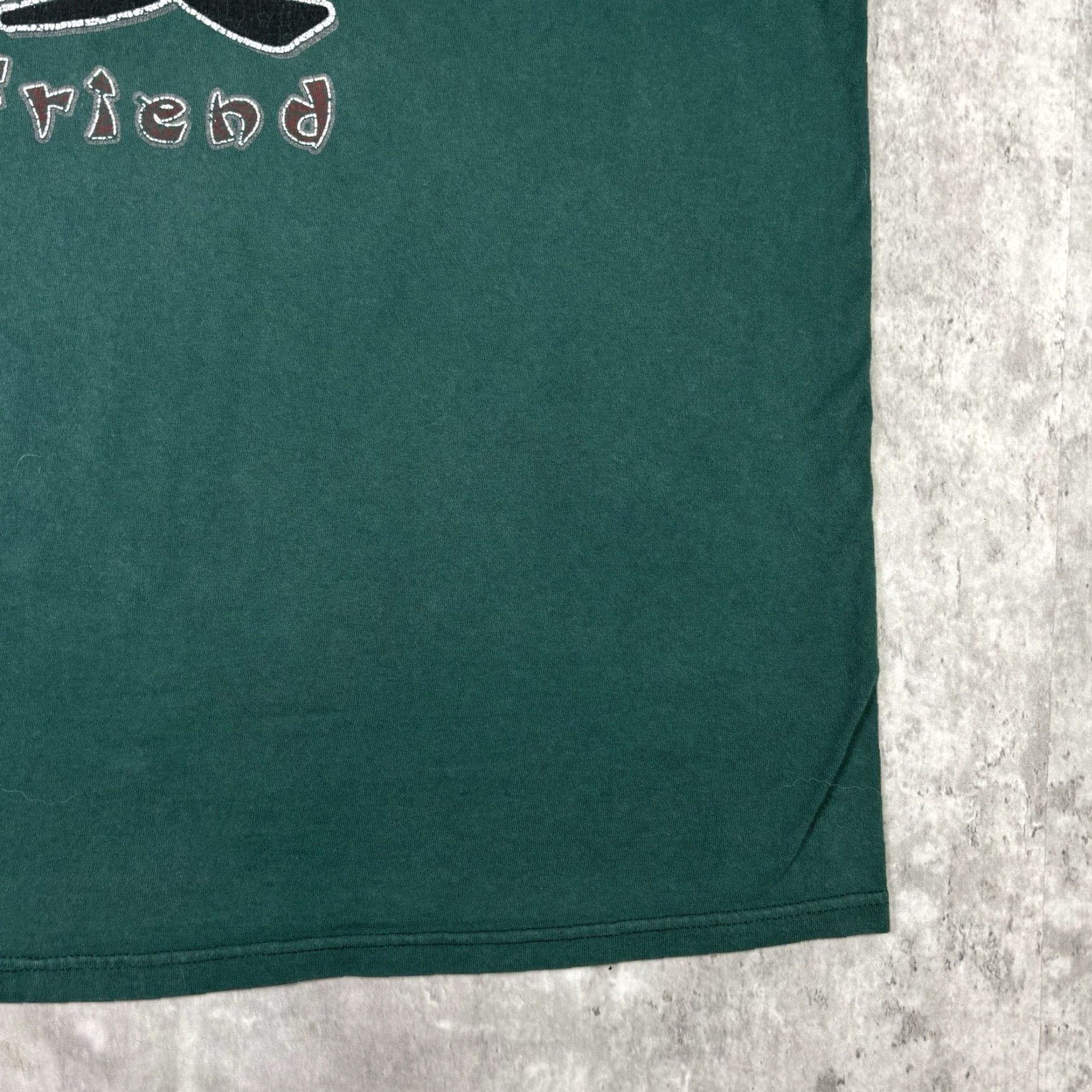Fruit Of The Loom VINTAGE Friends T Shirt Japanese Logo Spell Out Green 2XL 90s Nike? Size US XXL / EU 58 / 5 - 7 Thumbnail