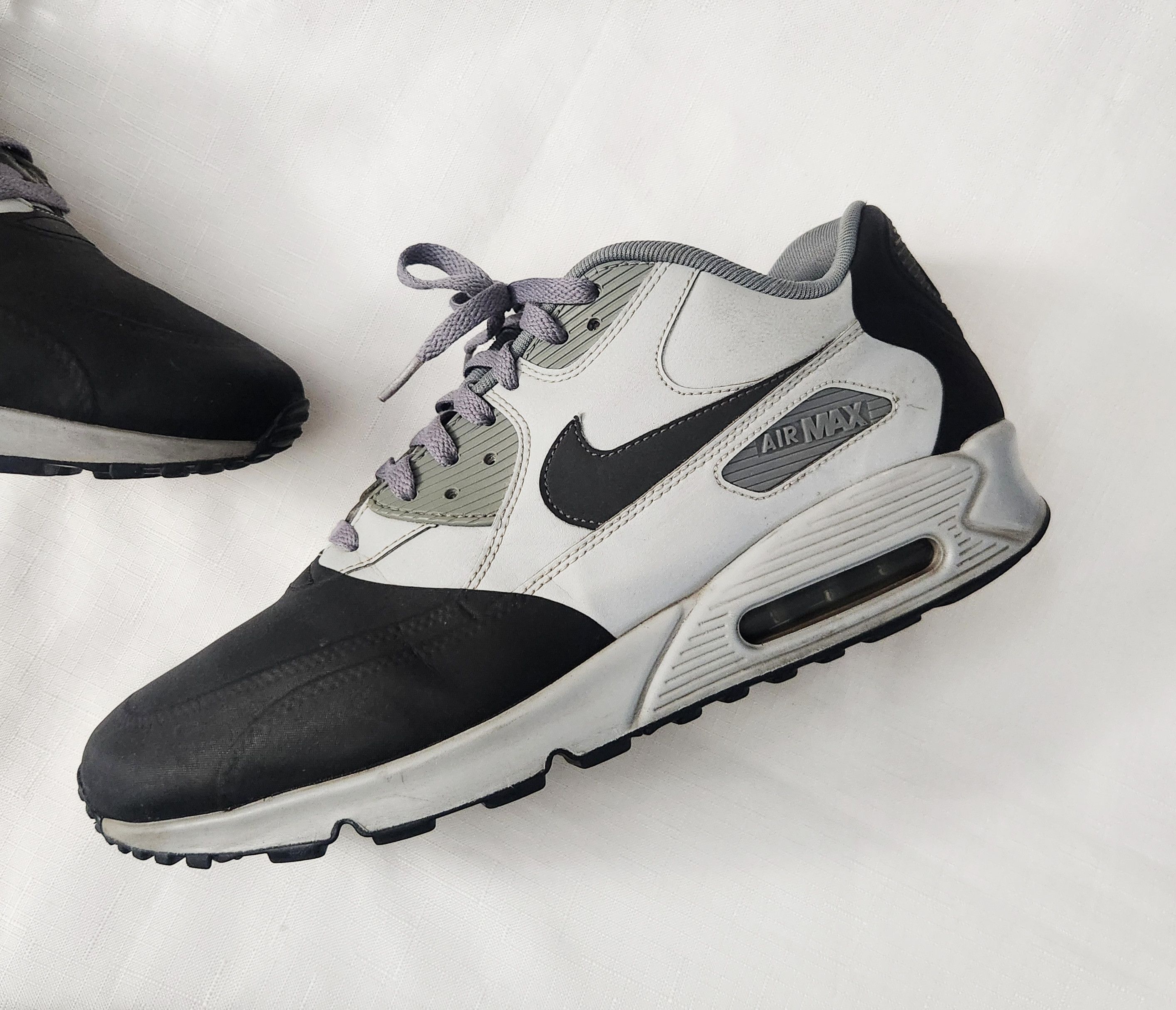 Nike Nike Air Max 90 Premium SE Wolf Grey Anthracite 858954-001 Size US 13 / EU 46 - 4 Thumbnail