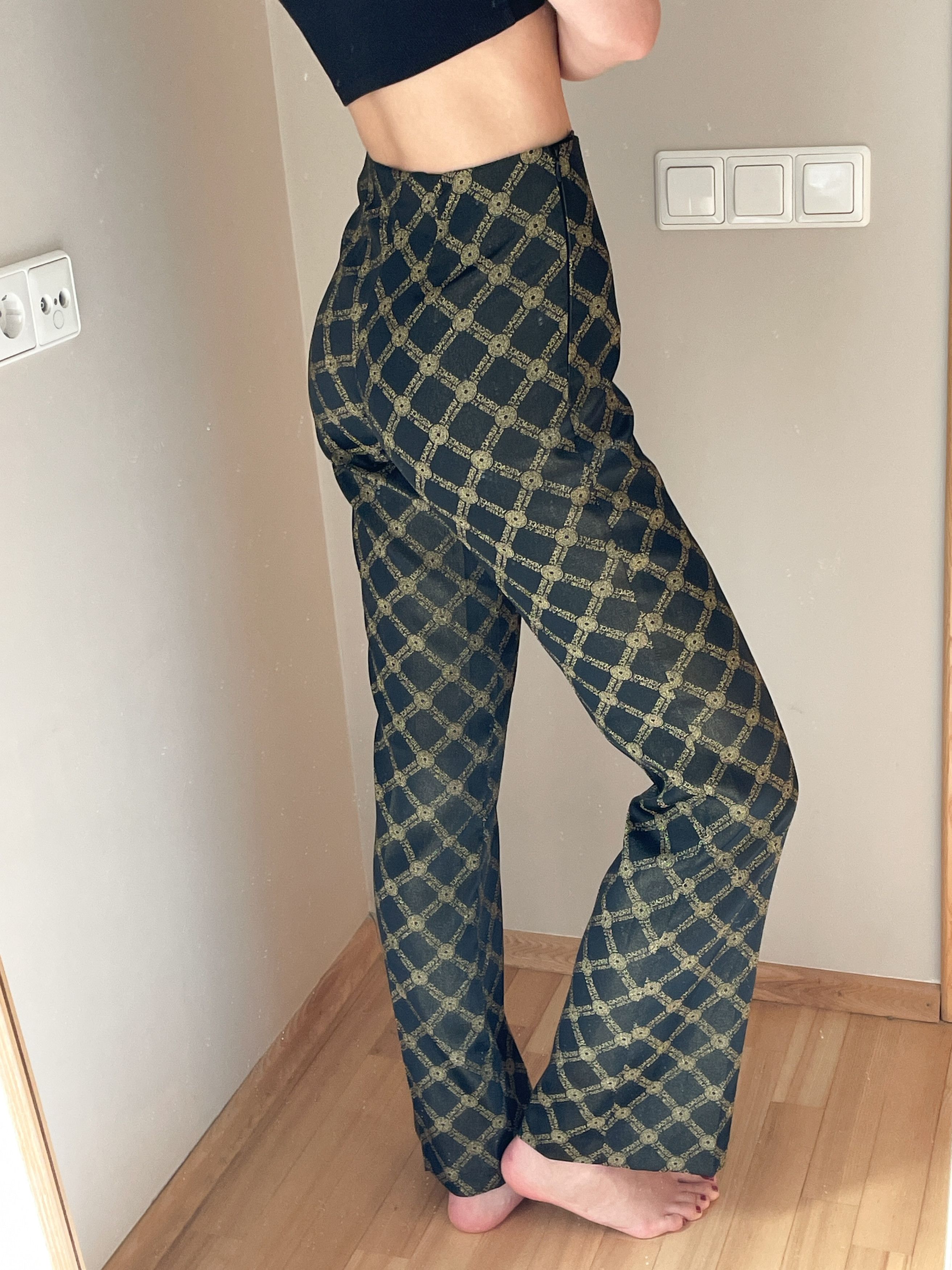 Versace black and gold pants Size 24" / US 00 / IT 34 - 8 Thumbnail