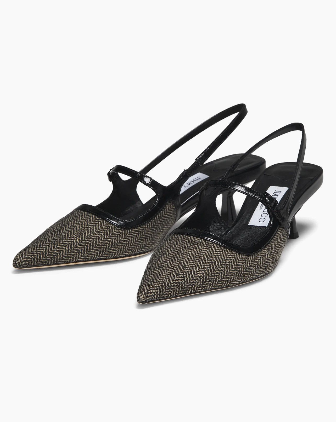 Jimmy Choo Jimmy Choo Didi 45MM Herringbone Slingback Pumps size 39 Size US 9 / IT 39 - 1 Thumbnail
