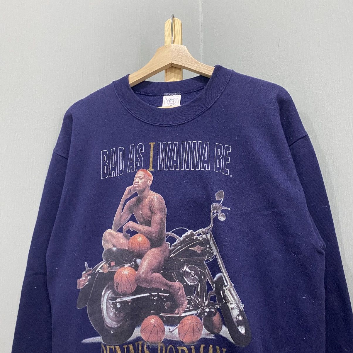 Rap Tees VINTAGE 1996 Dennis Rodman "Bad As I Wanna Be" Motorcycle Size US L / EU 52-54 / 3 - 3 Thumbnail