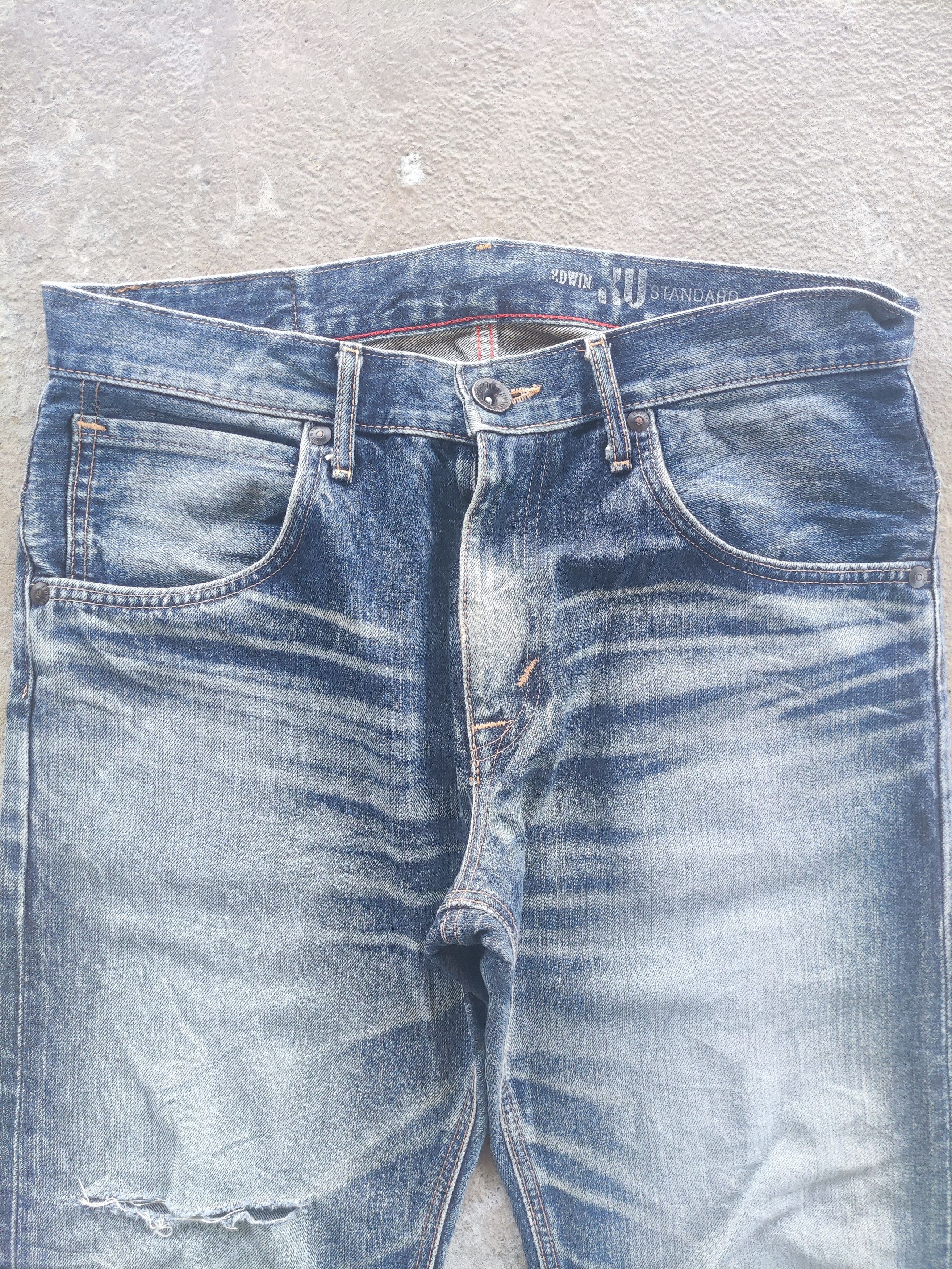 Edwin Vintage Edwin Distressed Faded Denim Pants Size US 35 - 3 Thumbnail