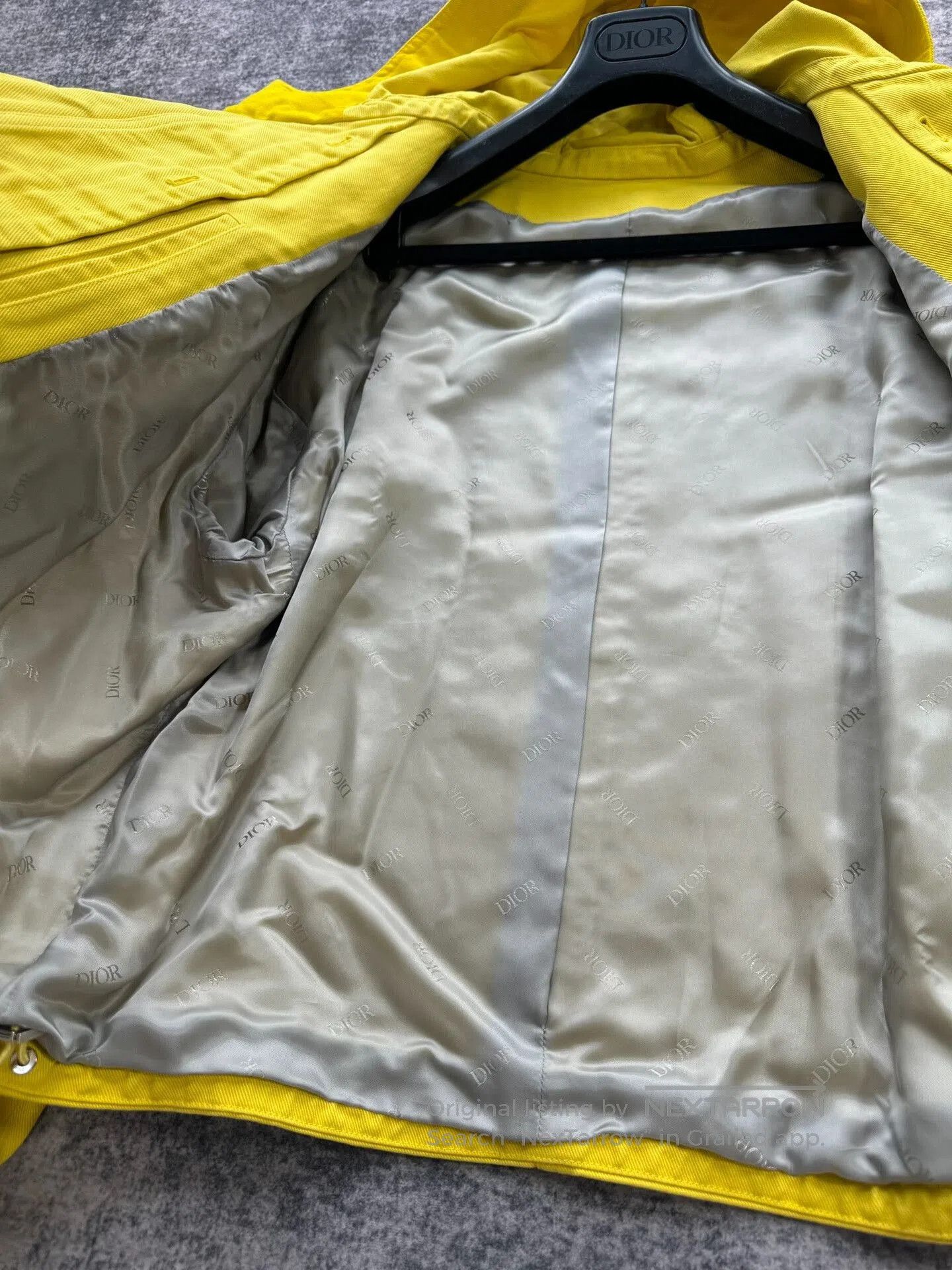 Dior Dior Yellow Hooded Denim Work Jacket. Size US L / EU 52-54 / 3 - 5 Thumbnail
