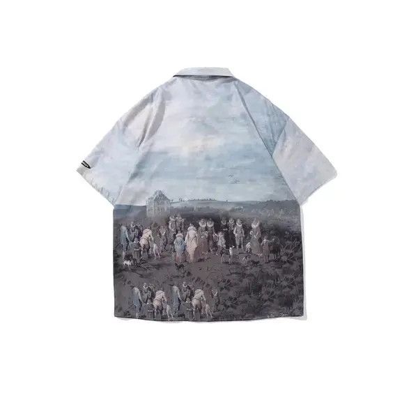 Japanese Brand Painting Print Graphic Short Sleeve Shirt Size US XL / EU 56 / 4 - 2 Thumbnail