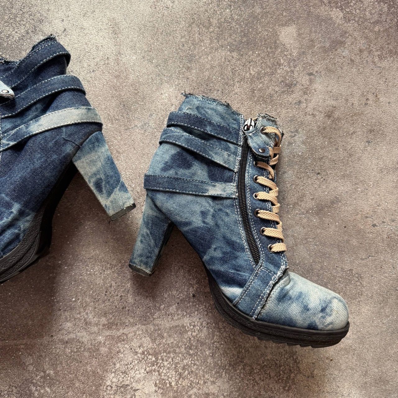 If Six Was Nine Gothicana Vintage Y2K Strap Details Heels Boots Size US 9 / IT 39 - 6 Thumbnail