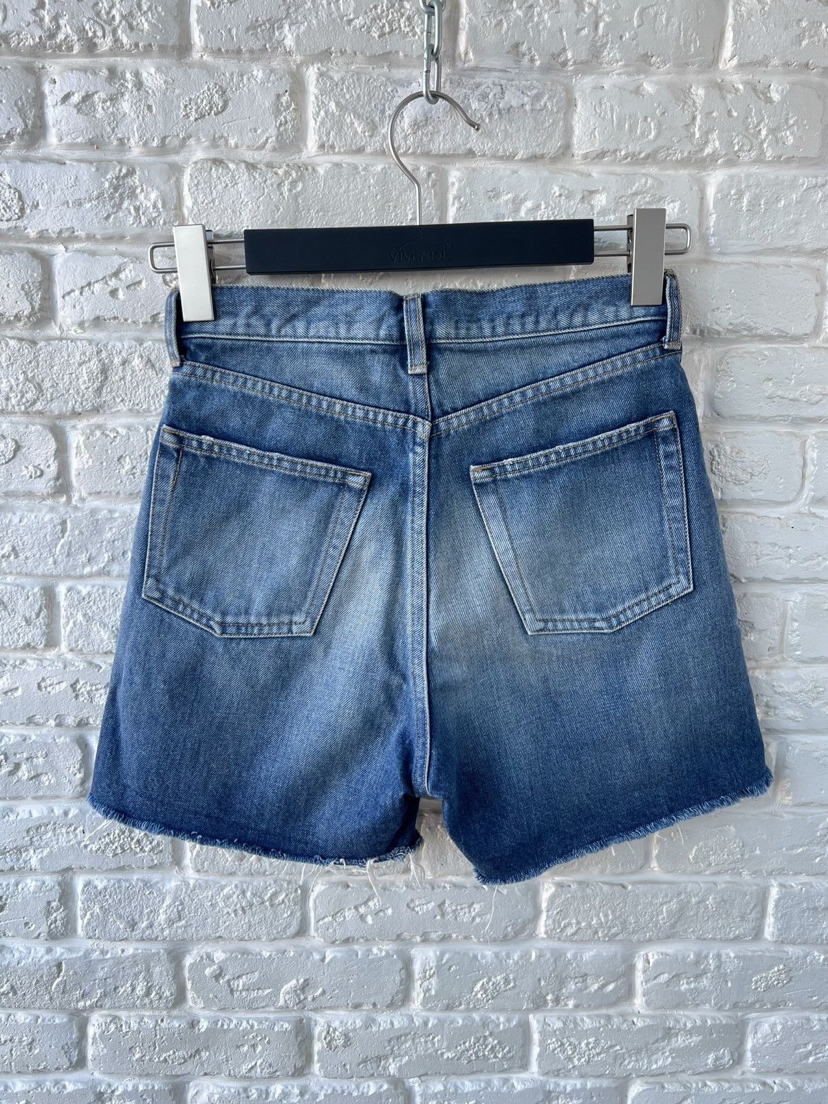 Saint Laurent Paris Saint Laurent Paris Denim Blue Logo Shorts Size 25" / US 0 / IT 36 - 3 Thumbnail