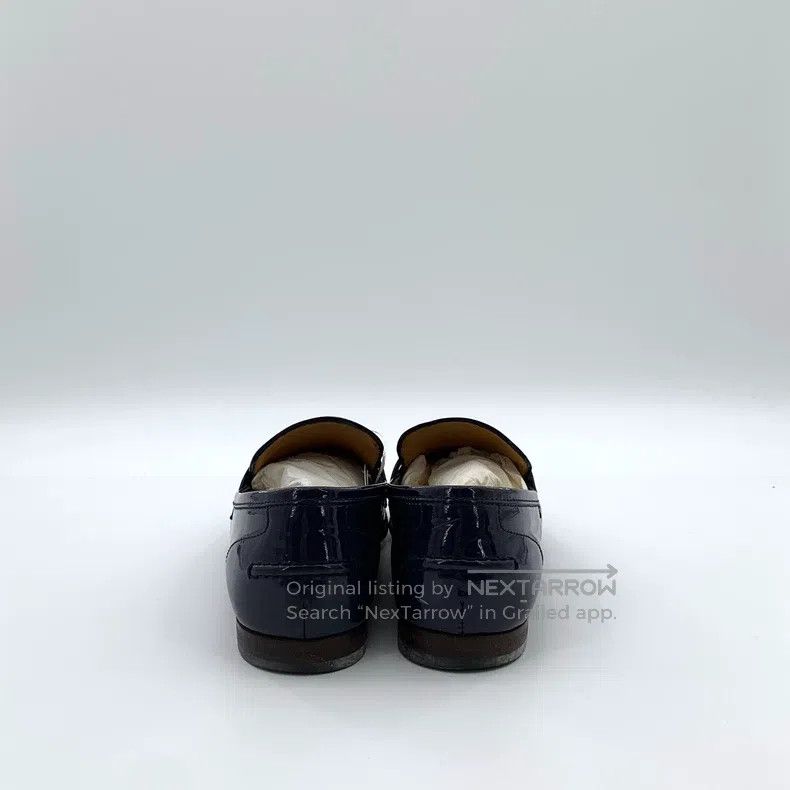 Gucci Gucci Dark blue patent leather sequin horse buckle casual Size US 5 / IT 35 - 4 Thumbnail