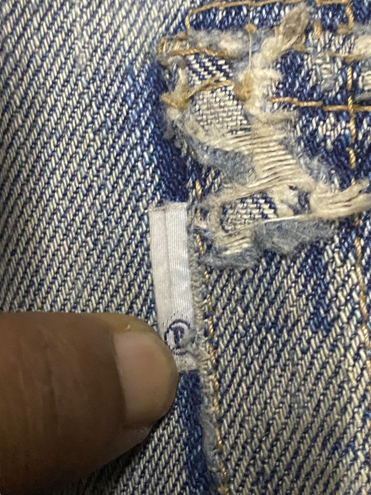 Junya Watanabe Vintage Blue Corn Japan Selvedge Heavy Faded Distressed Jean Size US 32 / EU 48 - 13 Thumbnail