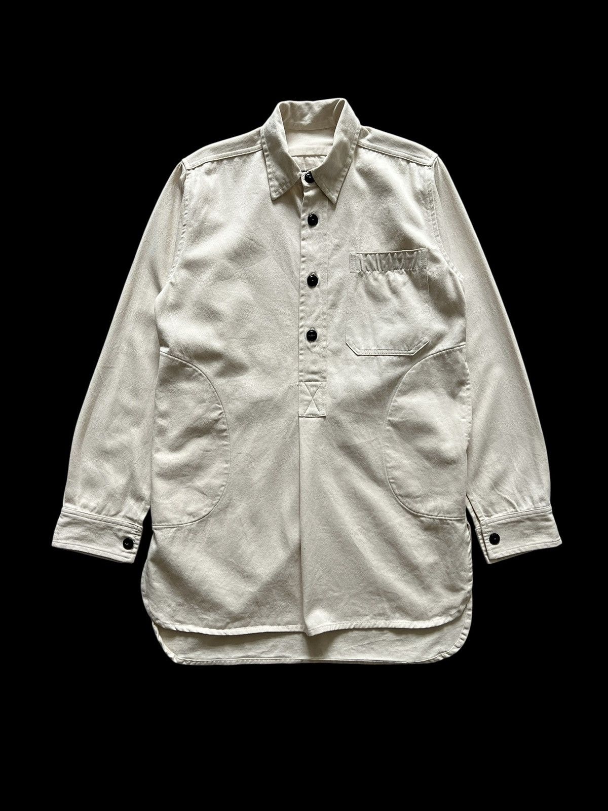 Vintage Yarmouth Oilskins 🇬🇧 Canvas Military Style Smock Work Shirt Size US M / EU 48-50 / 2 - 2 Thumbnail
