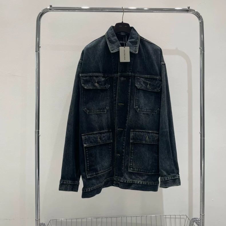 Balenciaga Balenciaga Distressed Denim Jacket - dmc Size US M / EU 48-50 / 2 - 1 Thumbnail