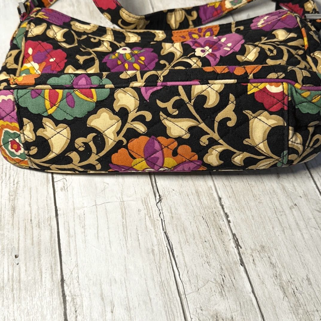 Vera Bradley Vera Bradley Shoulder Bag Women Medium Multicolor Floral Canvas Purse Handbag Black Floral Style:L Shoulder Bag L 3.5” H 7” W 11.5” Size ONE SIZE - 5 Thumbnail