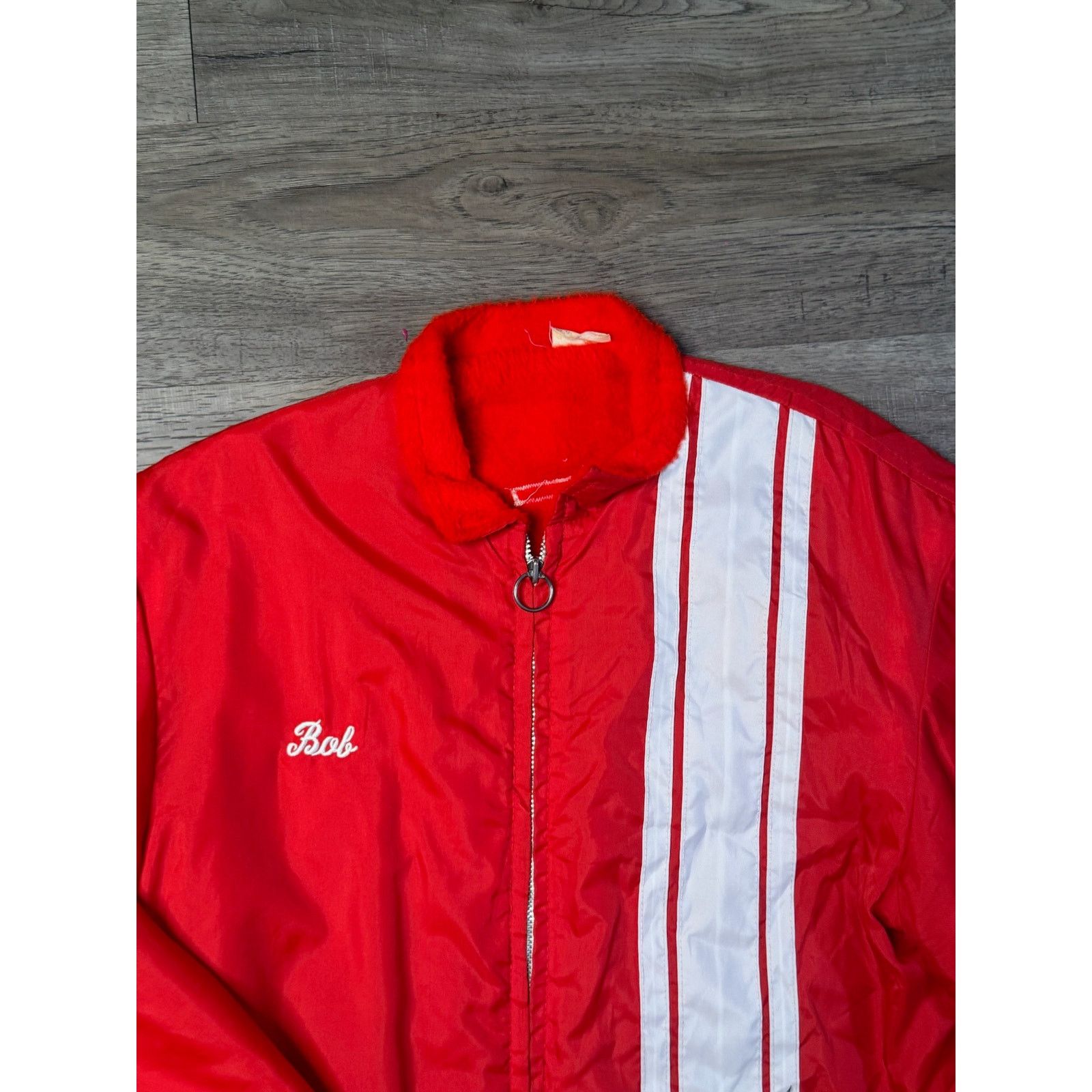 Vintage Vintage Red Lined Windbreaker Jacket Chamberlain Fire Size US M / EU 48-50 / 2 - 3 Thumbnail