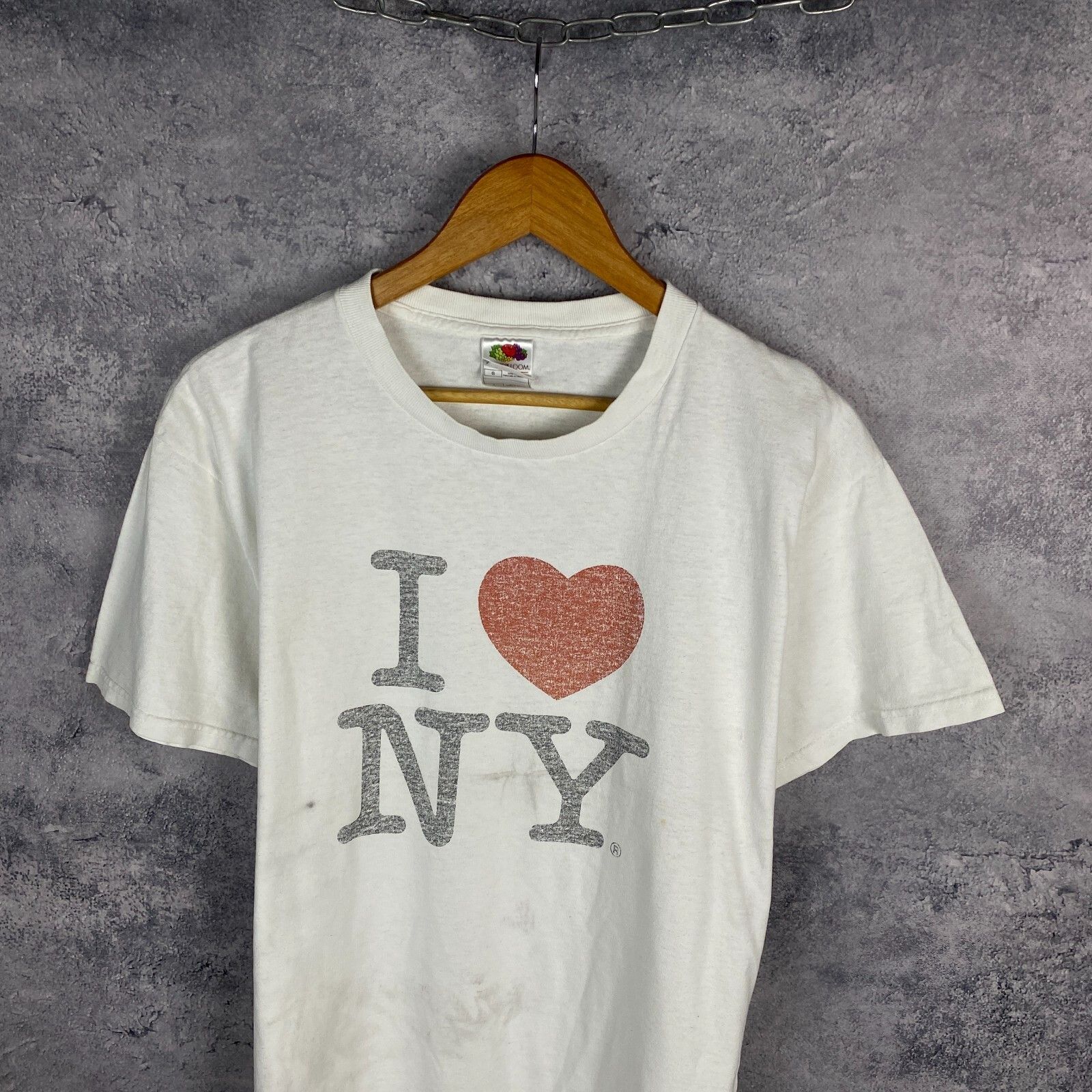 I Love NY I Love NY Tee Men's Size L White Short Sleeve ` Size US L / EU 52-54 / 3 - 2 Thumbnail