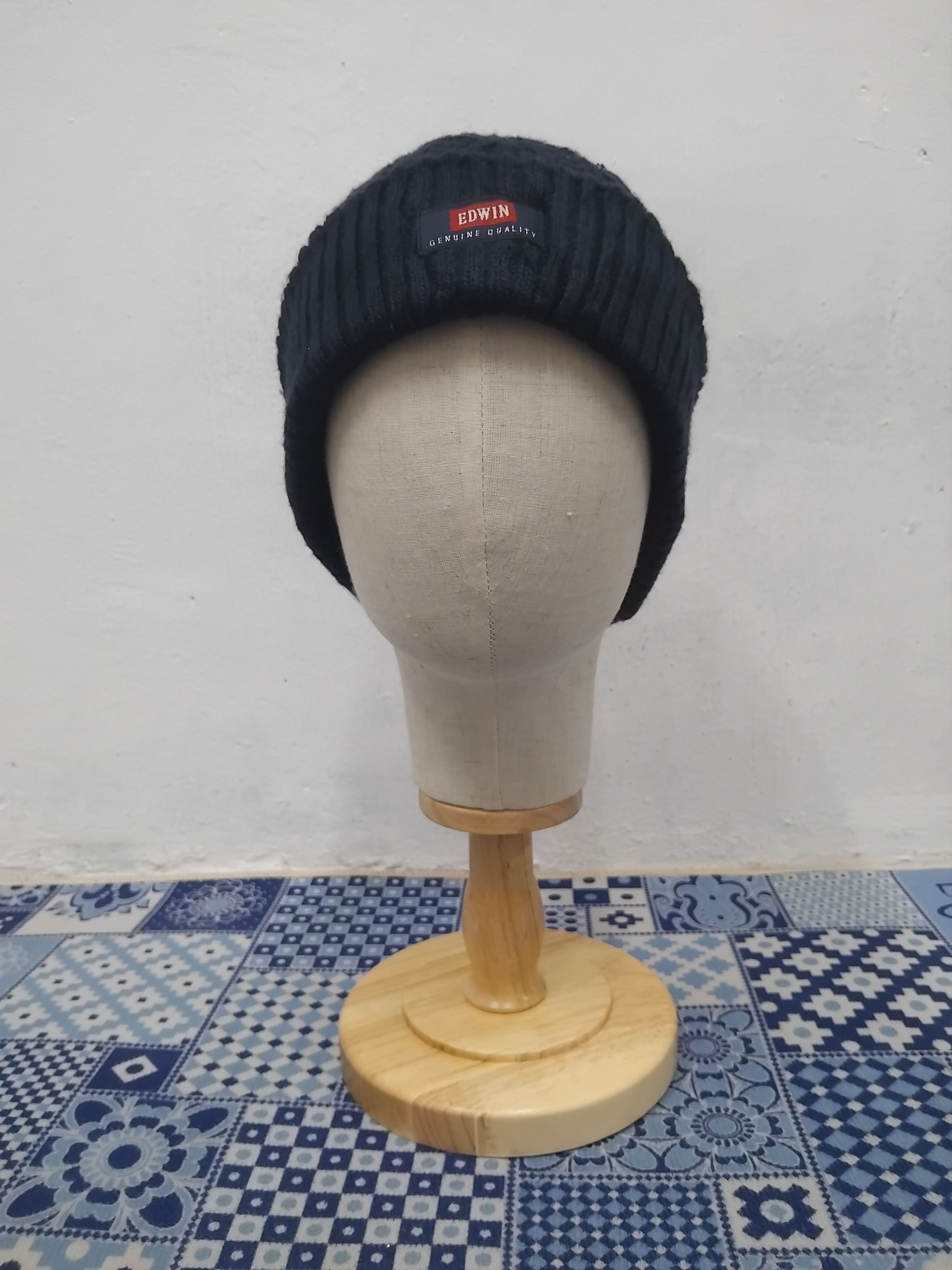Edwin 💥Edwin black colour beanie hat Size ONE SIZE - 2 Thumbnail