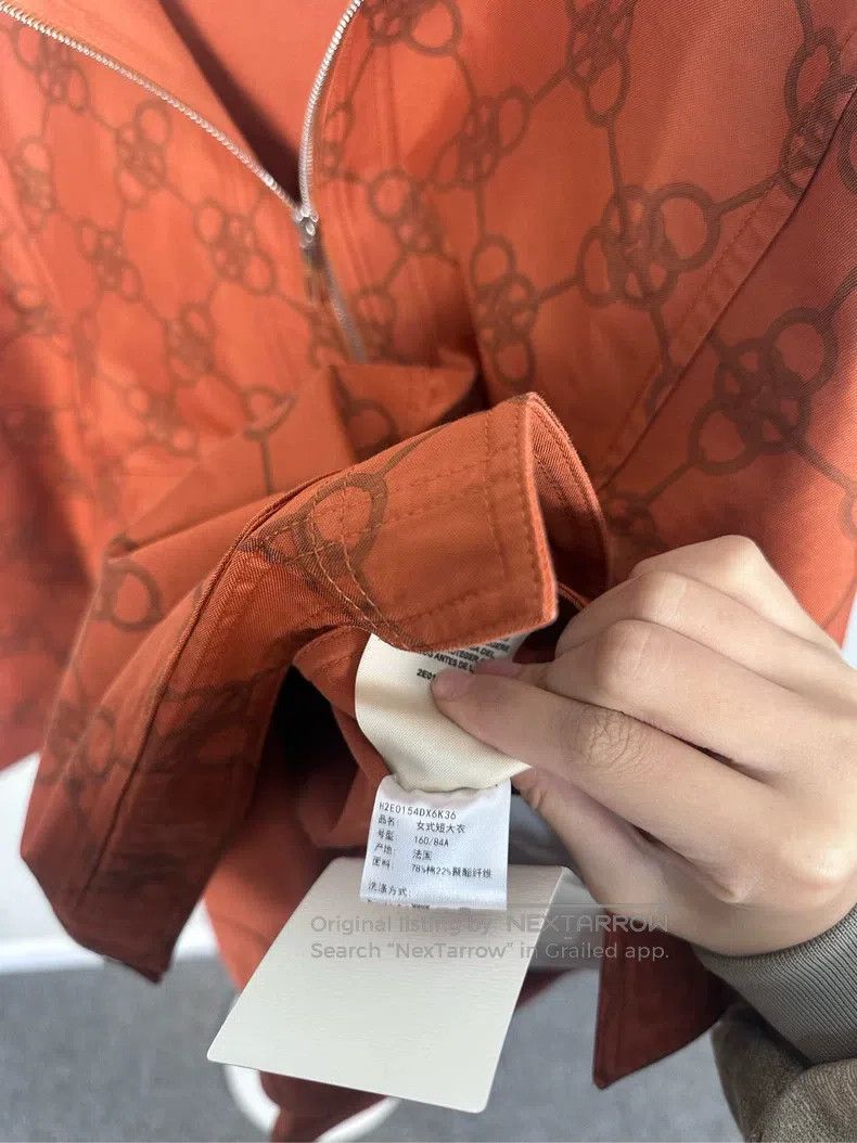 Hermes Hermes Orange Printed Jacket Coat Size XS / US 0-2 / IT 36-38 - 5 Thumbnail
