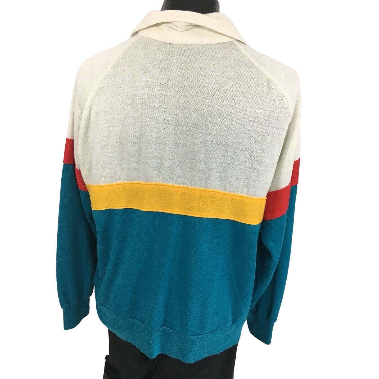 Other Vtg Sun Spots Aqua Blue COLOR BLOCK Zip Warm Up Jacket Size US XL / EU 56 / 4 - 6 Thumbnail