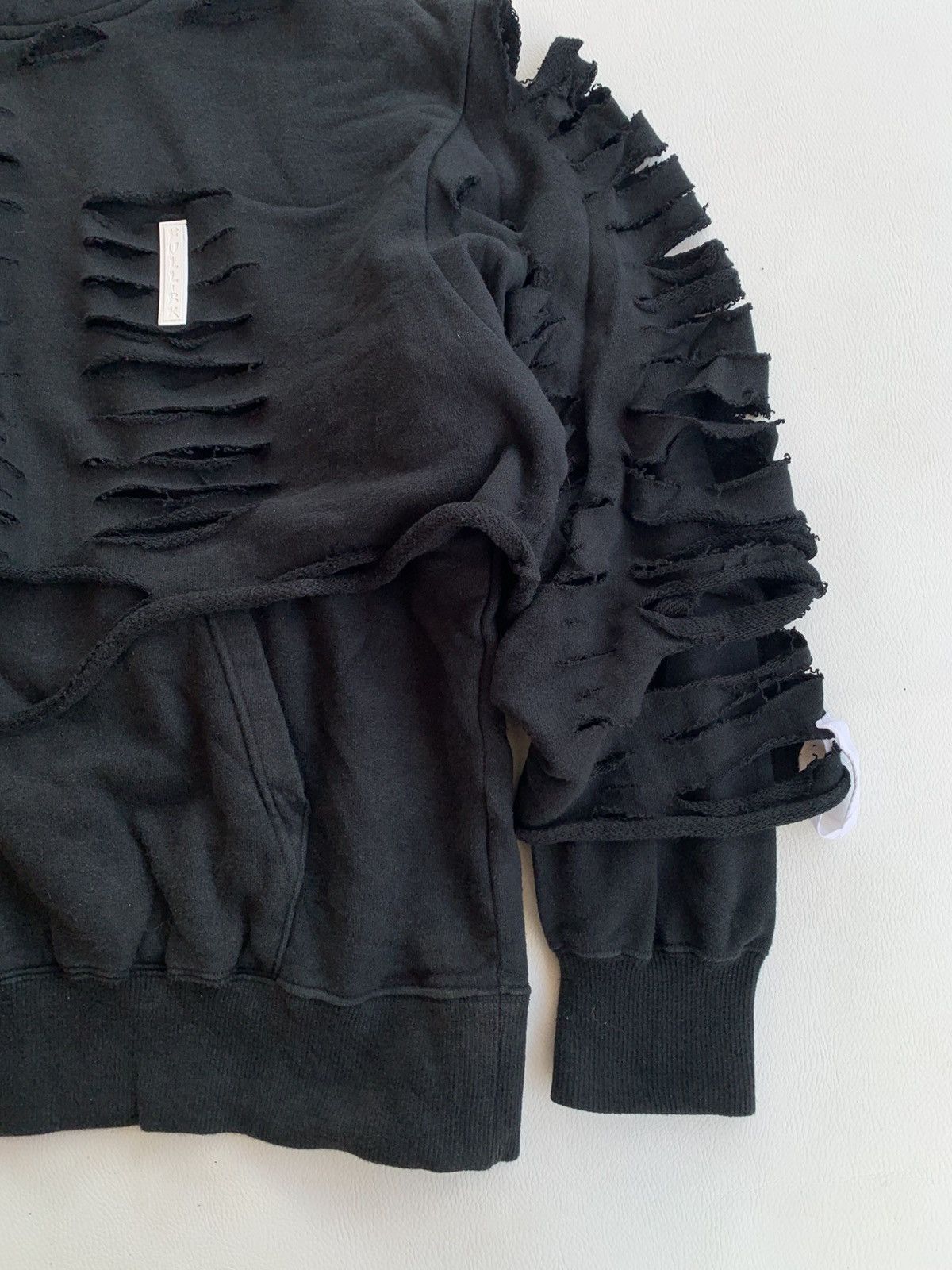 KMRii FULL BK Crazy Distressed Double Layer Japanese Style Hoodie Size US M / EU 48-50 / 2 - 7 Thumbnail