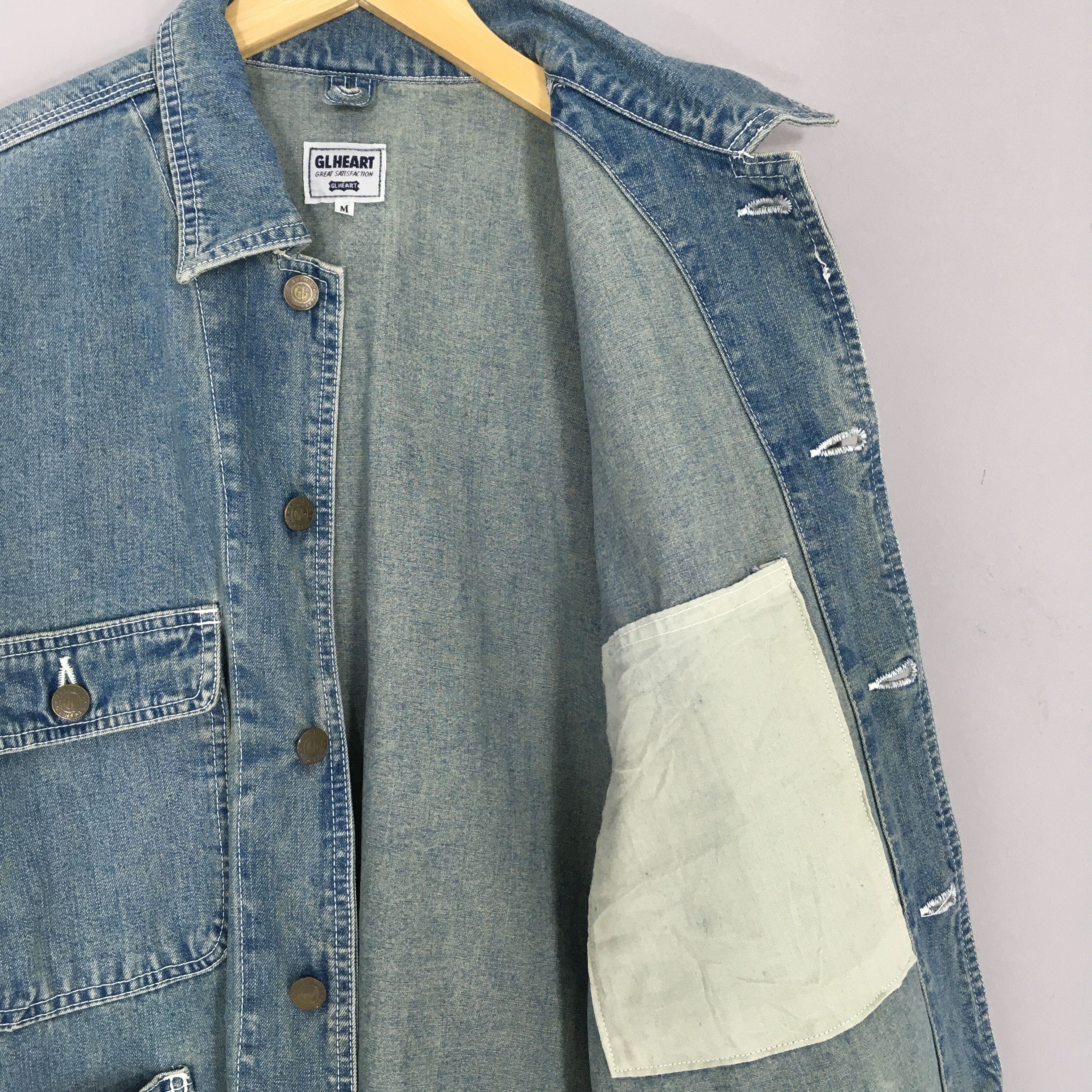 Vintage Vintage 90s GL Heart Union Made Workers Denim Jacket Medium Size US M / EU 48-50 / 2 - 8 Thumbnail