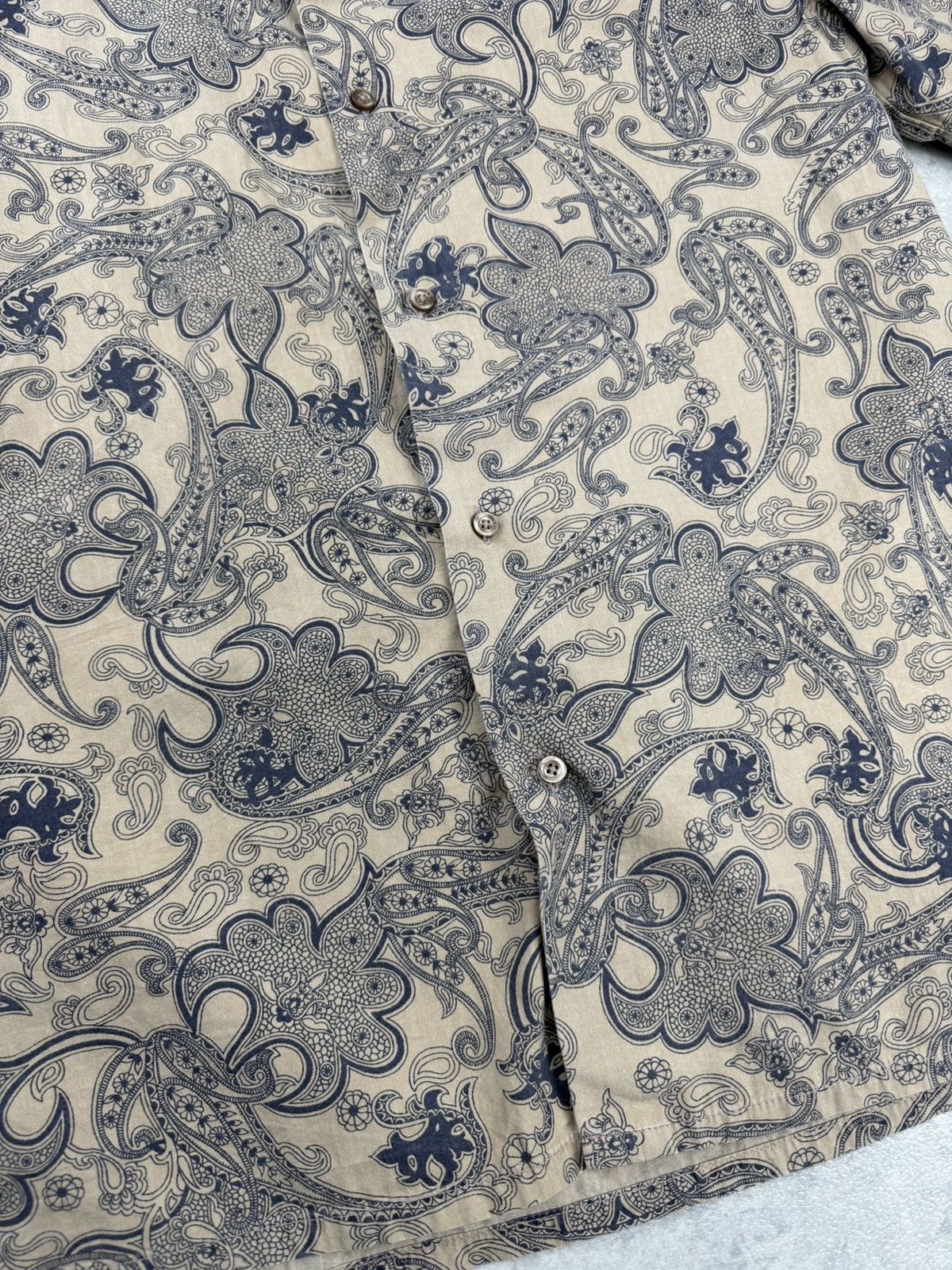 Diesel Vintage Diesel Paisley Short Sleeve Shirt Size XL Size US XL / EU 56 / 4 - 2 Thumbnail