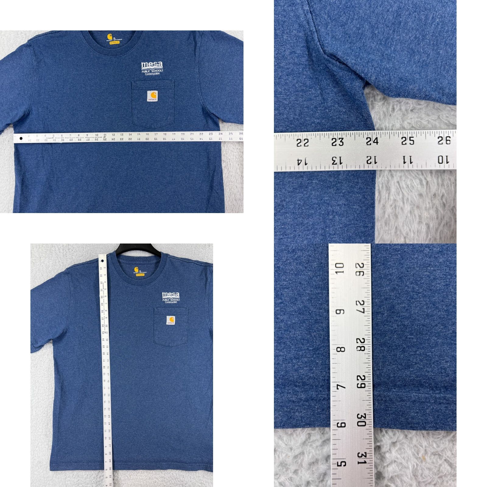 Carhartt Carhartt Shirt Men XL Blue Short Sleeve Crew Neck Cotton Jersey Pocket Size US XL / EU 56 / 4 - 9 Thumbnail