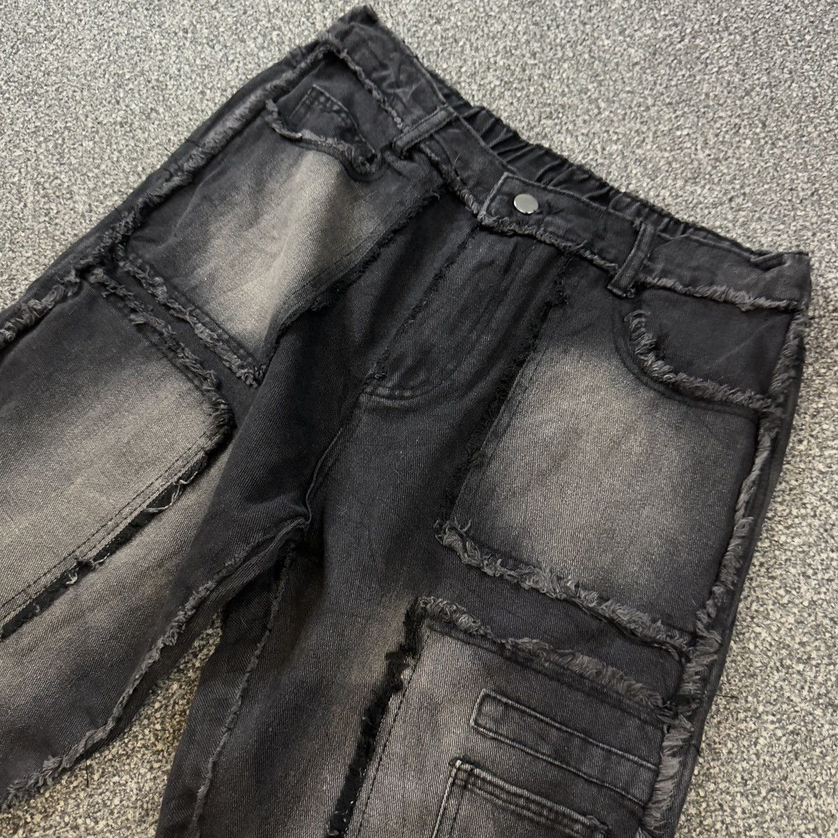 If Six Was Nine Japanese Y2K Nothingtosomething Black Denim Size US 31 - 3 Thumbnail