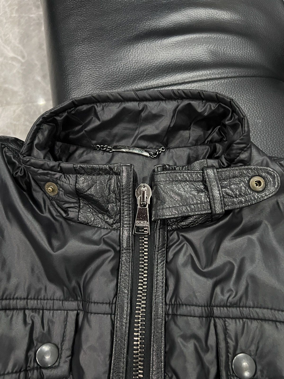 Dolce & Gabbana Dolce & Gabbana Nylon & Goatskin Trim Padded Jacket Size US M / EU 48-50 / 2 - 5 Thumbnail