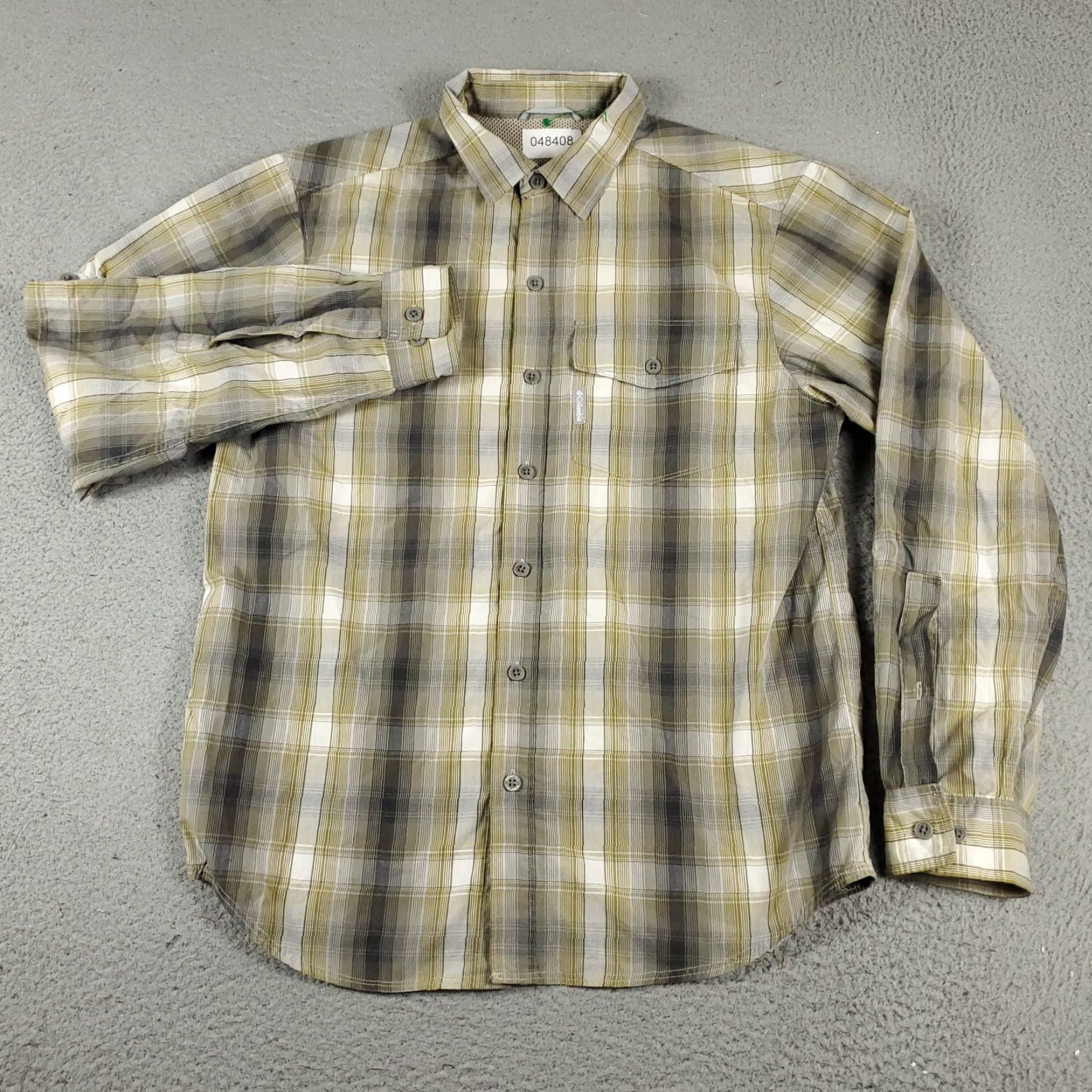 Vintage Columbia Button-Up Shirt Mens Small Beige Plaid Long Sleeve Casual All Seasons Size US S / EU 44-46 / 1 - 2 Thumbnail