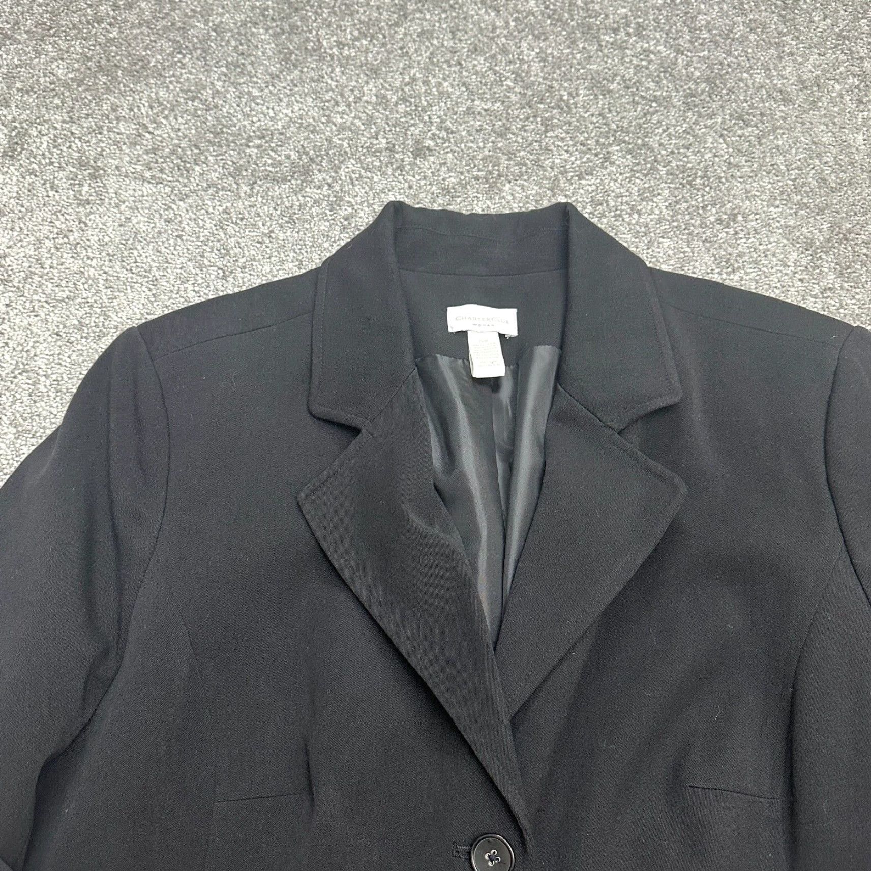 Charter Club Charter Club Blazer Womens 18W Black Single Breasted Business Work Jacket Size XXL / US 16-18 / IT 52-54 - 4 Thumbnail