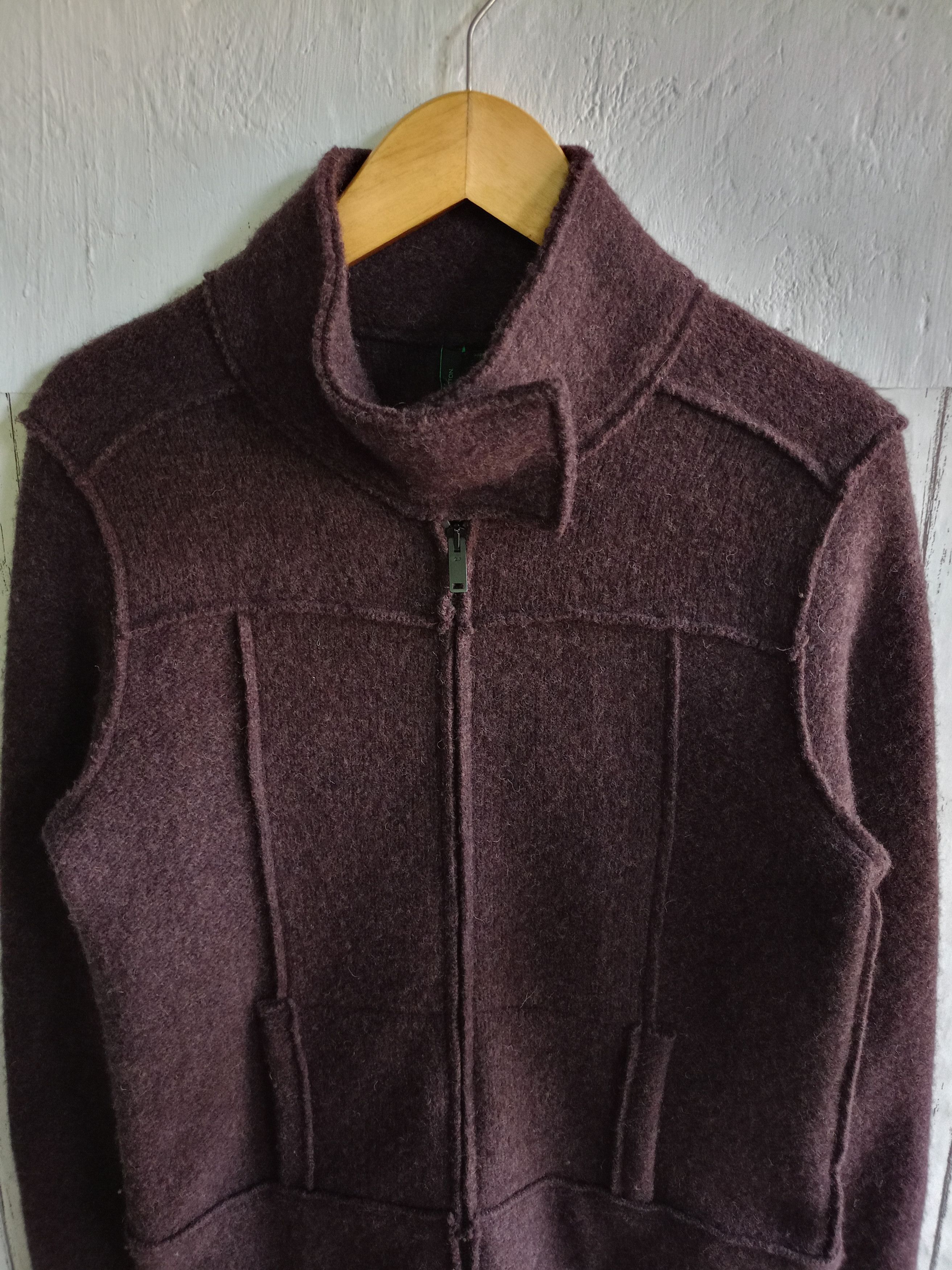 Benetton Benetton knit Zip sweater Size L / US 10 / IT 46 - 4 Thumbnail