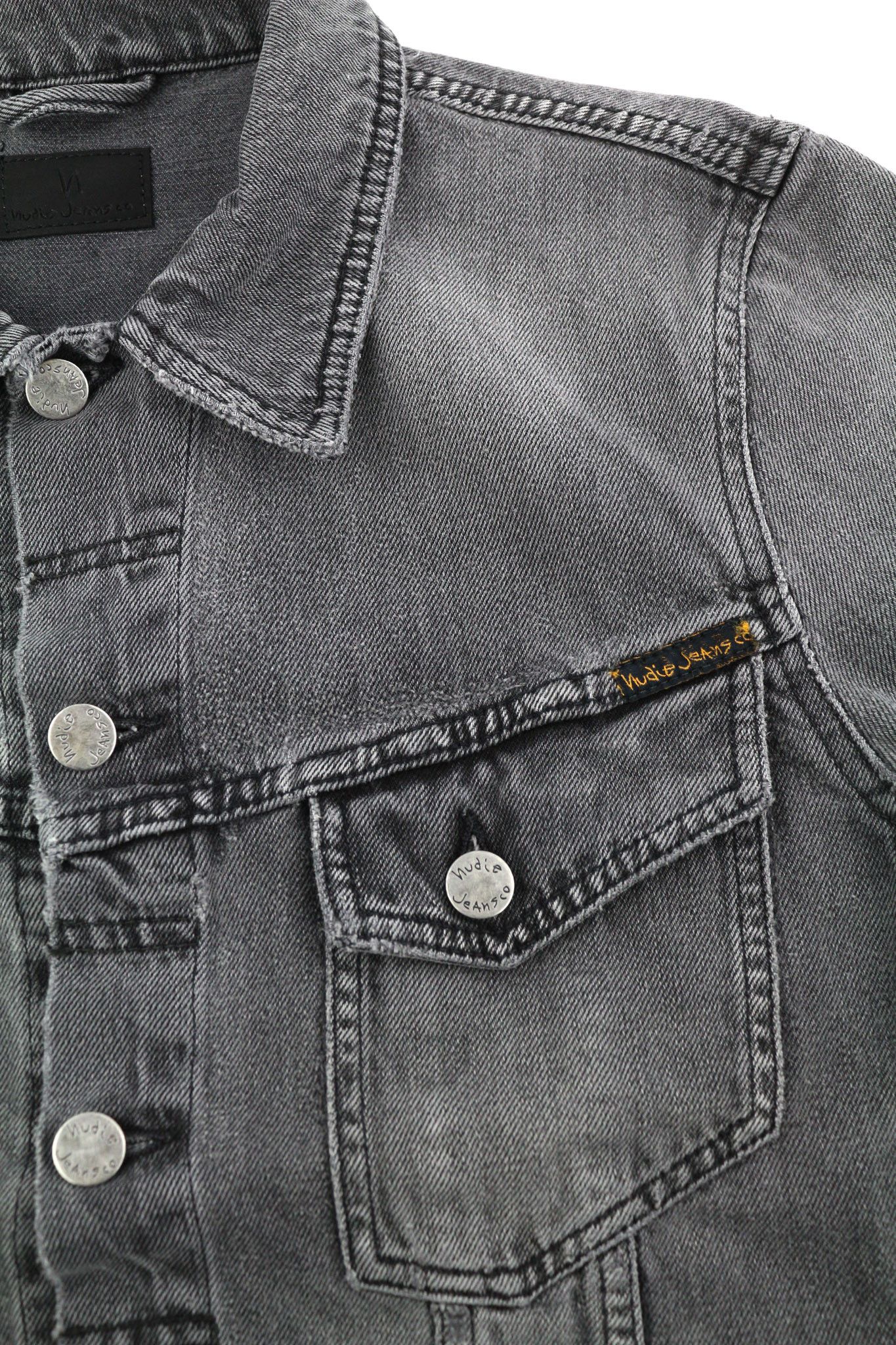 Nudie Jeans BILLY S Desolation Grey Polo Pockets Mid Jacket 82457 Size US S / EU 44-46 / 1 - 6 Thumbnail