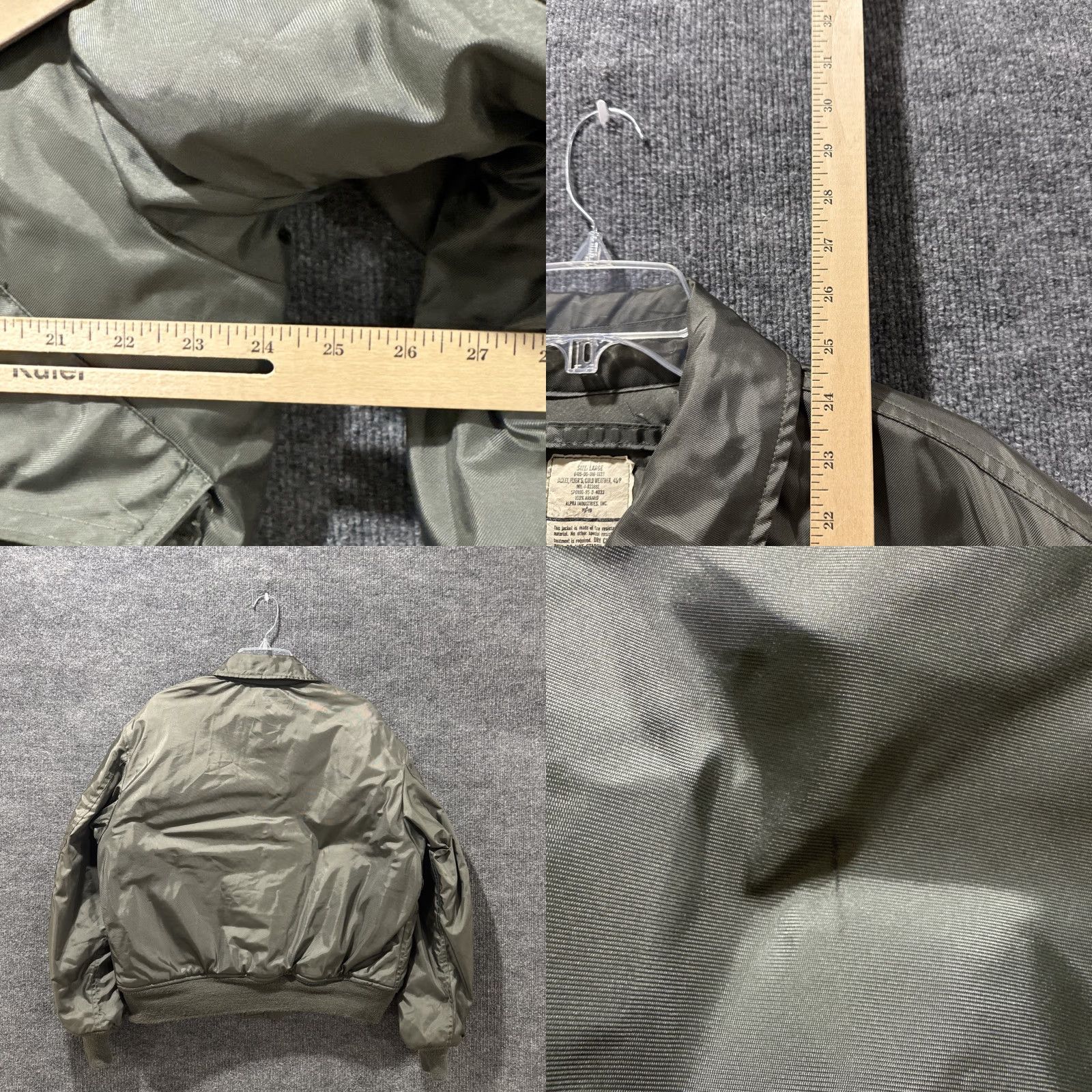 Vintage VINTAGE Alpha Industries Jacket L Men Green Military Jacket 45/P 8415-00-310-1133 Mens Large Size US L / EU 52-54 / 3 - 9 Thumbnail