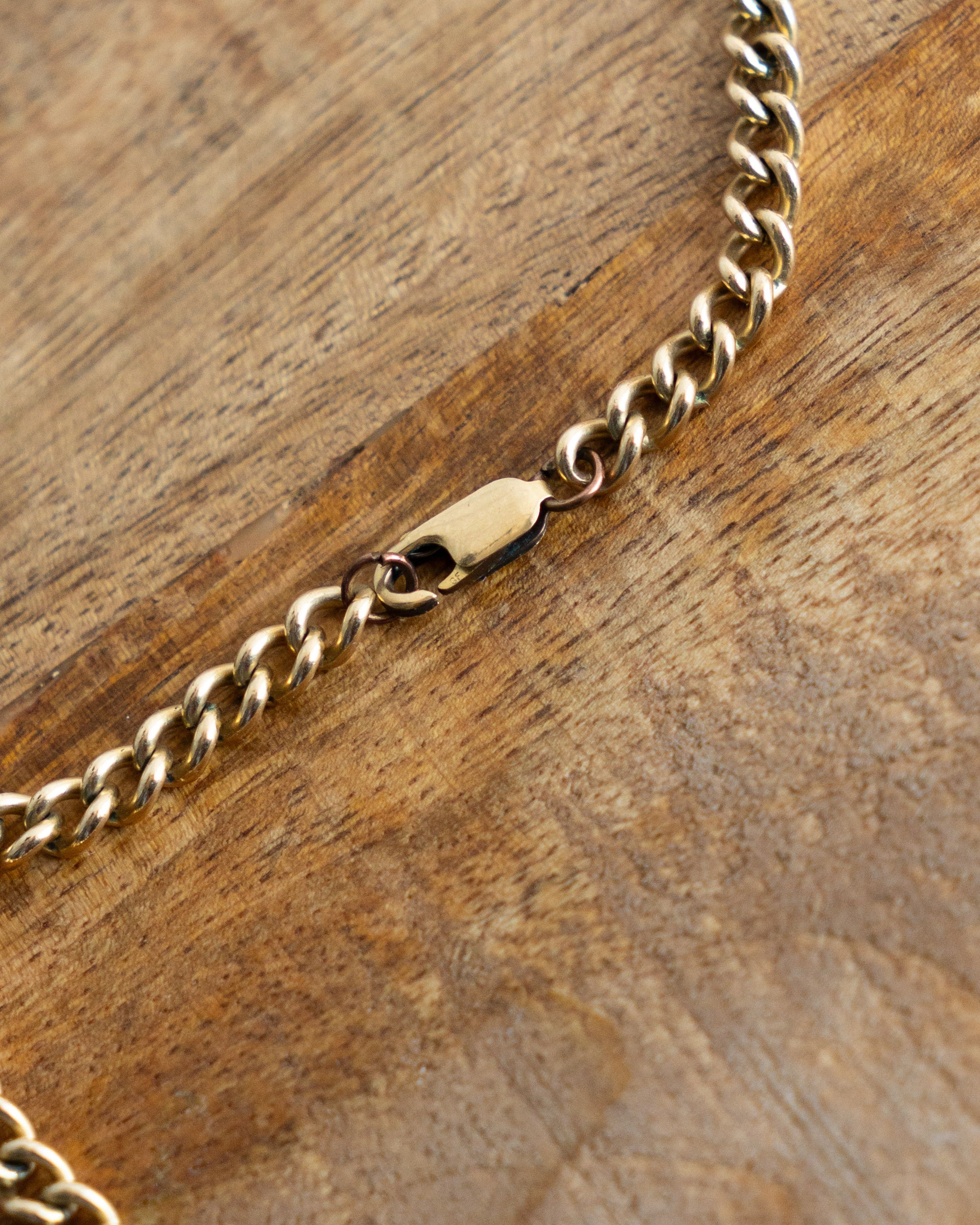 Jewelry Stainless Steel Cuban Chain Necklace 14K Gold Plated Size ONE SIZE - 2 Thumbnail