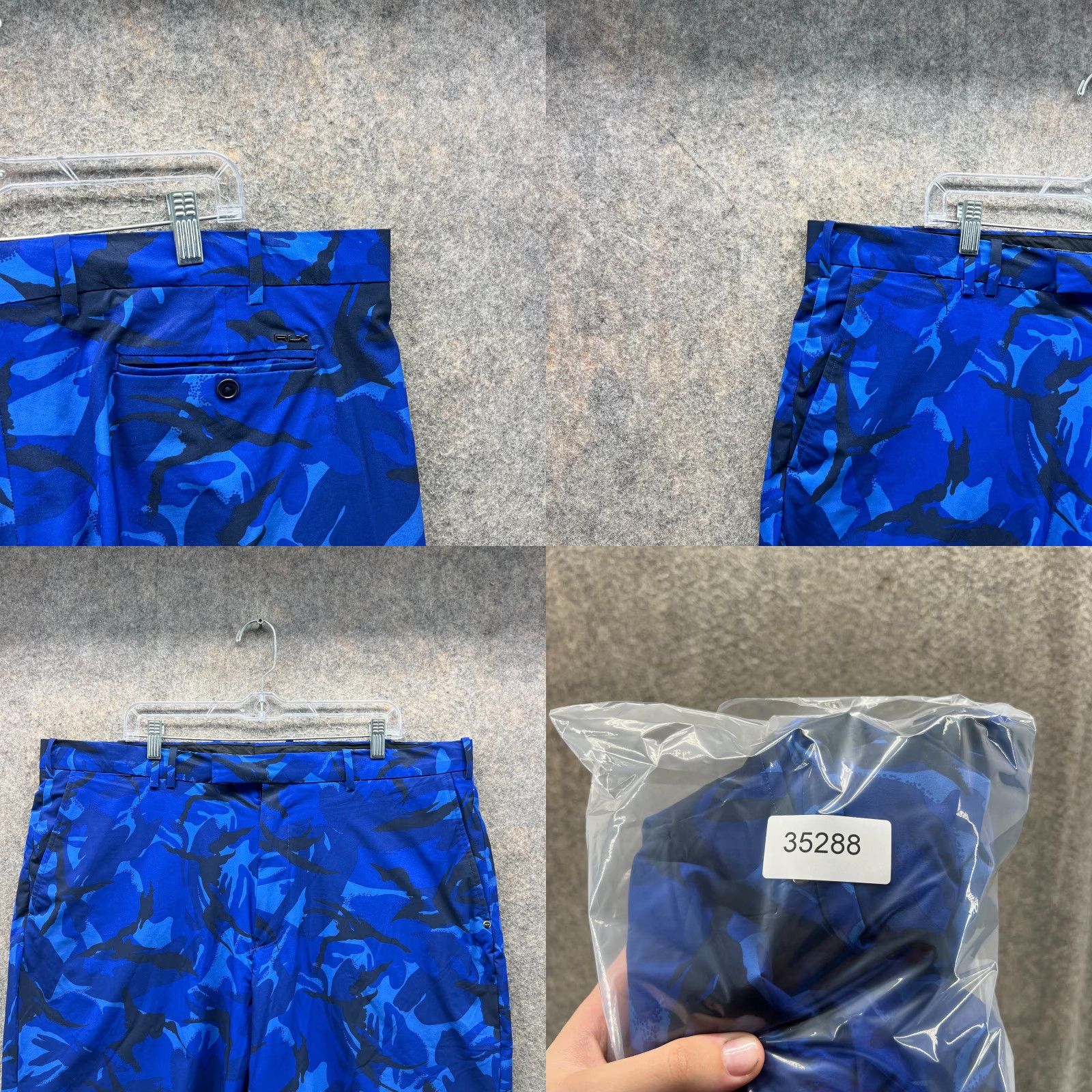 Ralph Lauren Ralph Lauren RLX Shorts Men 40 Blue Camo Performance Golf Activewear Athletic Shirt/Hoodie? Size US 40 / EU 56 - 8 Thumbnail