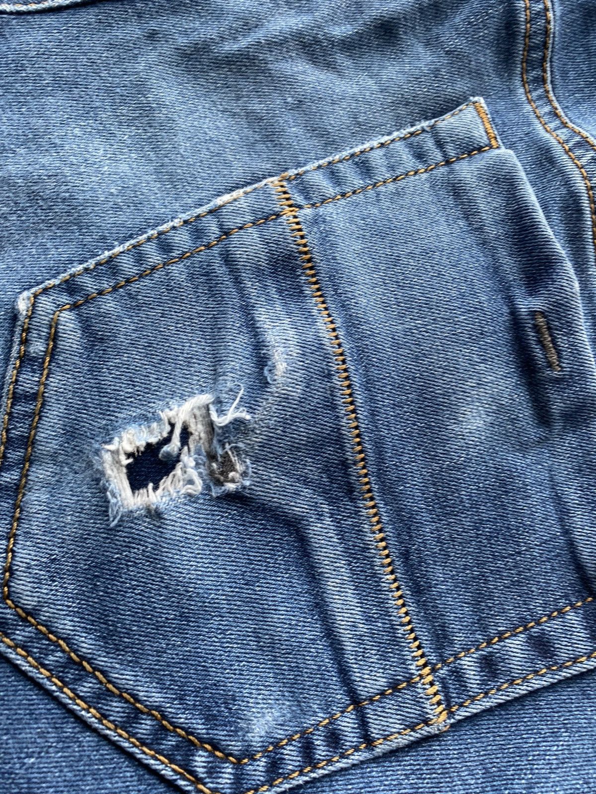 Diesel Luxury 00s Diesel Thommer Slim Skinny Jeans Distressed Blue Size US 33 - 13 Thumbnail